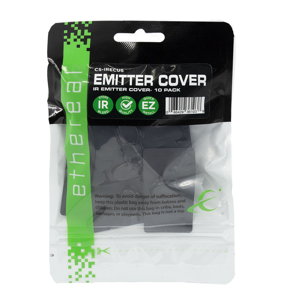 INFRARED EMITTER COVERS, BLACK (10 PACK)