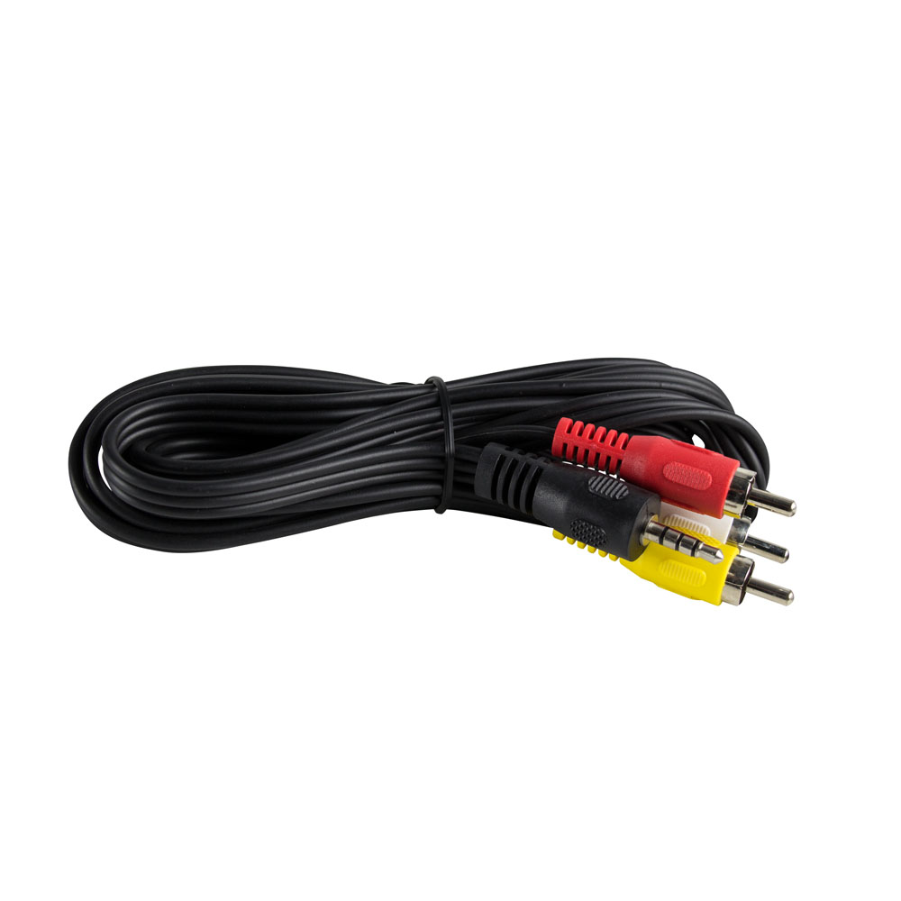 3.5MM AUX MALE TO 3 RCA MALE AUDIO VIDEO ADAPTER CABLE, 2M