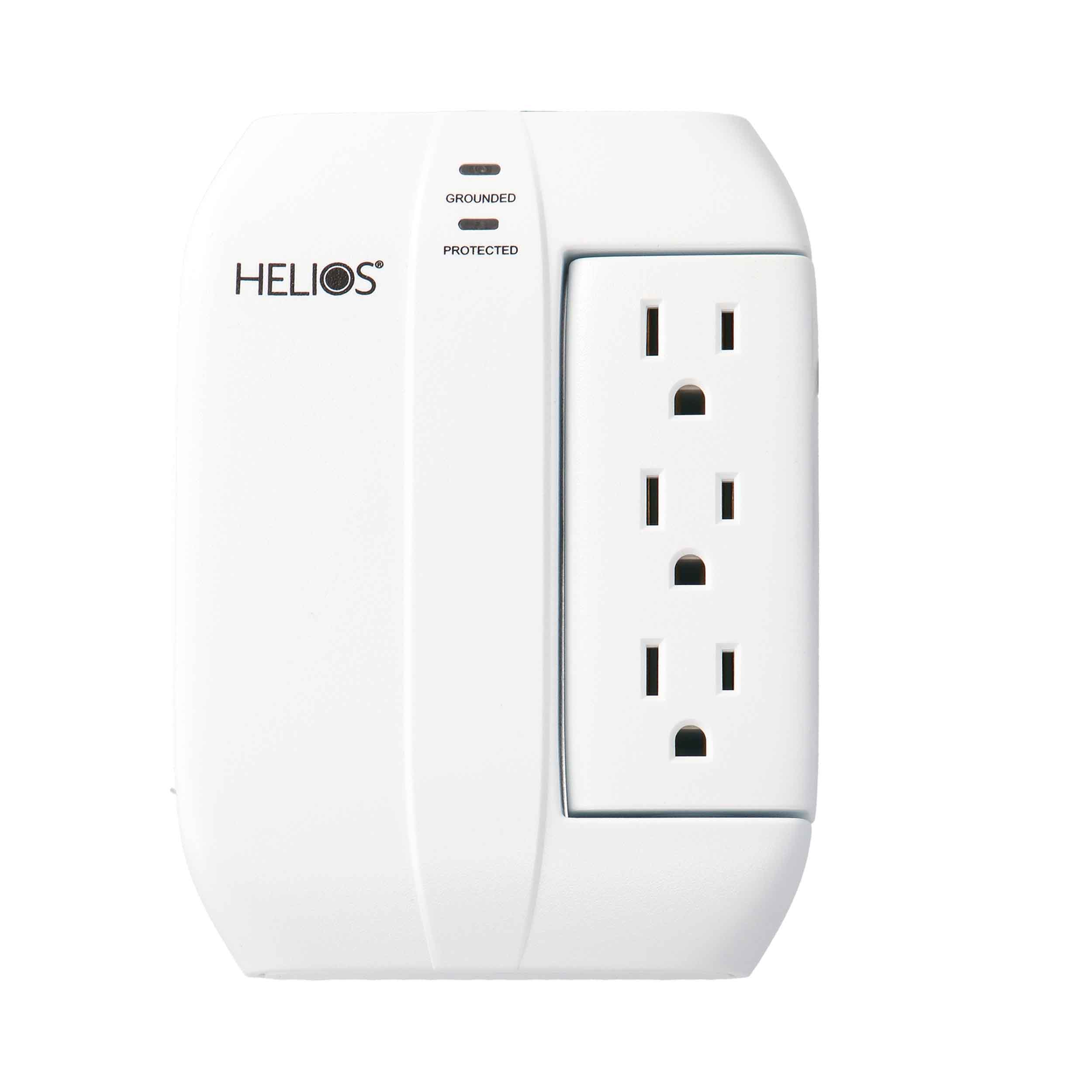 5-OUTLET 450J SURGE PROTECTOR WALL TAP WITH 2 USB 2.1A (WHITE)