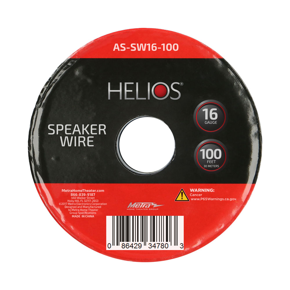 16 AWG SPEAKER WIRE, CLEAR JACKET, 100FT