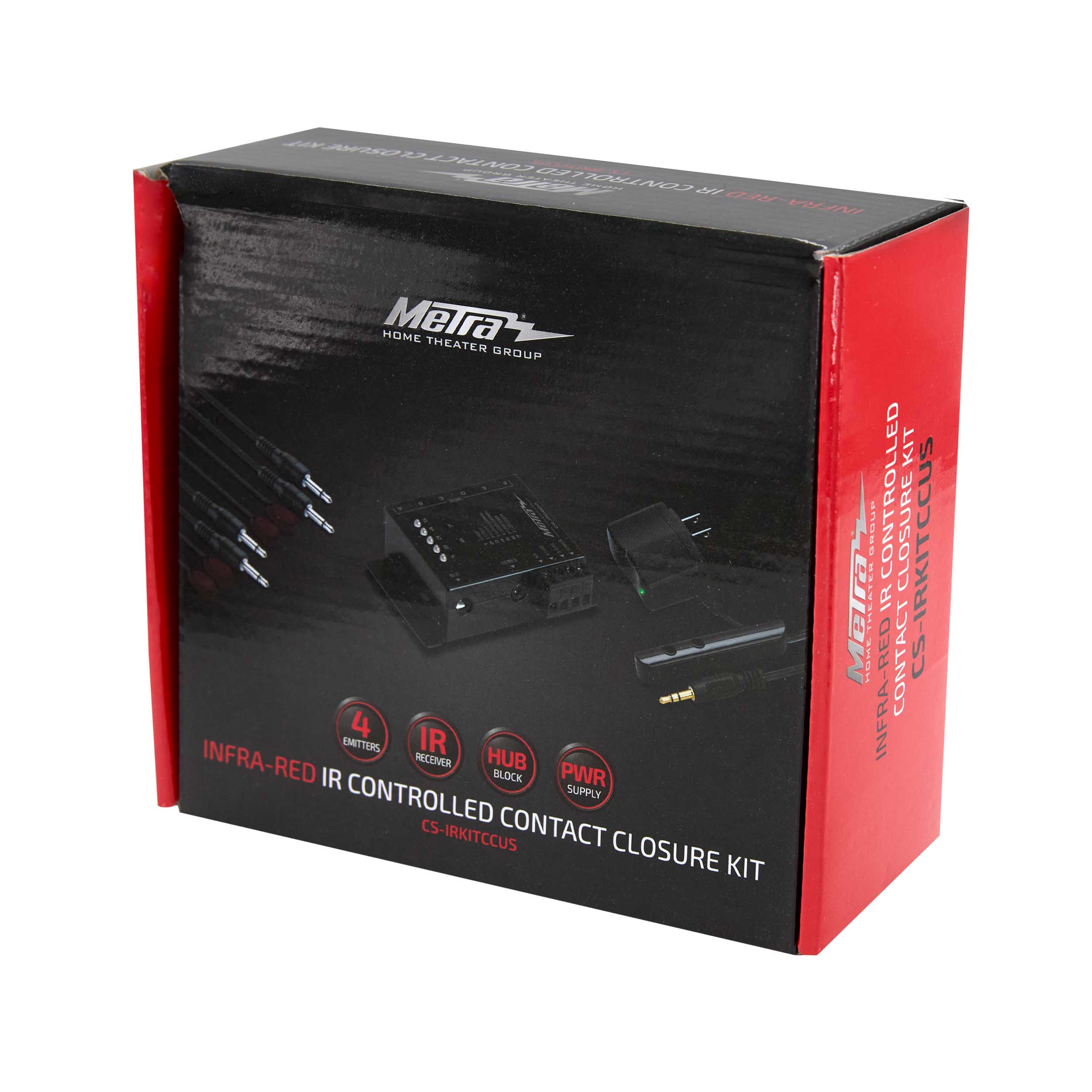 IR REPEATER KIT, 1 RECEIVER & 4 EMITTERS US, WITH CONTACT CLOSURE