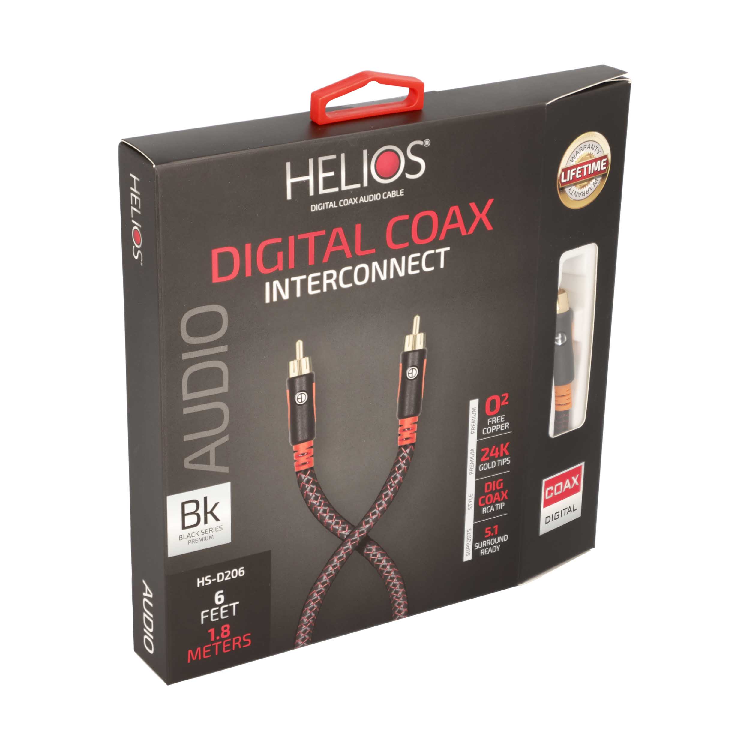 HELIOS DIGITAL COAX CABLE, 6FT