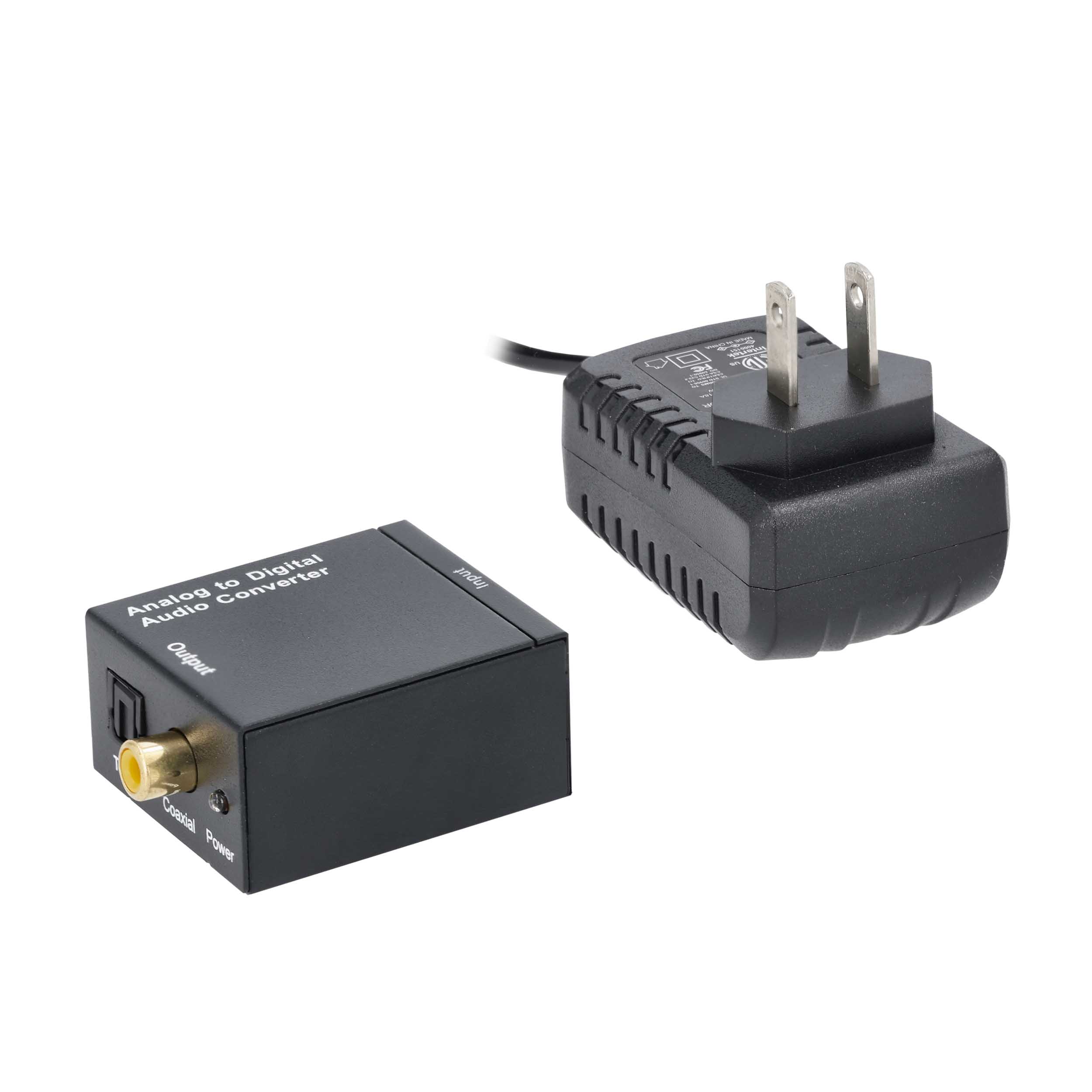 ANALOG TO DIGITAL AUDIO CONVERTER, RCA INPUT, OPTICAL & COAX OUTPUTS