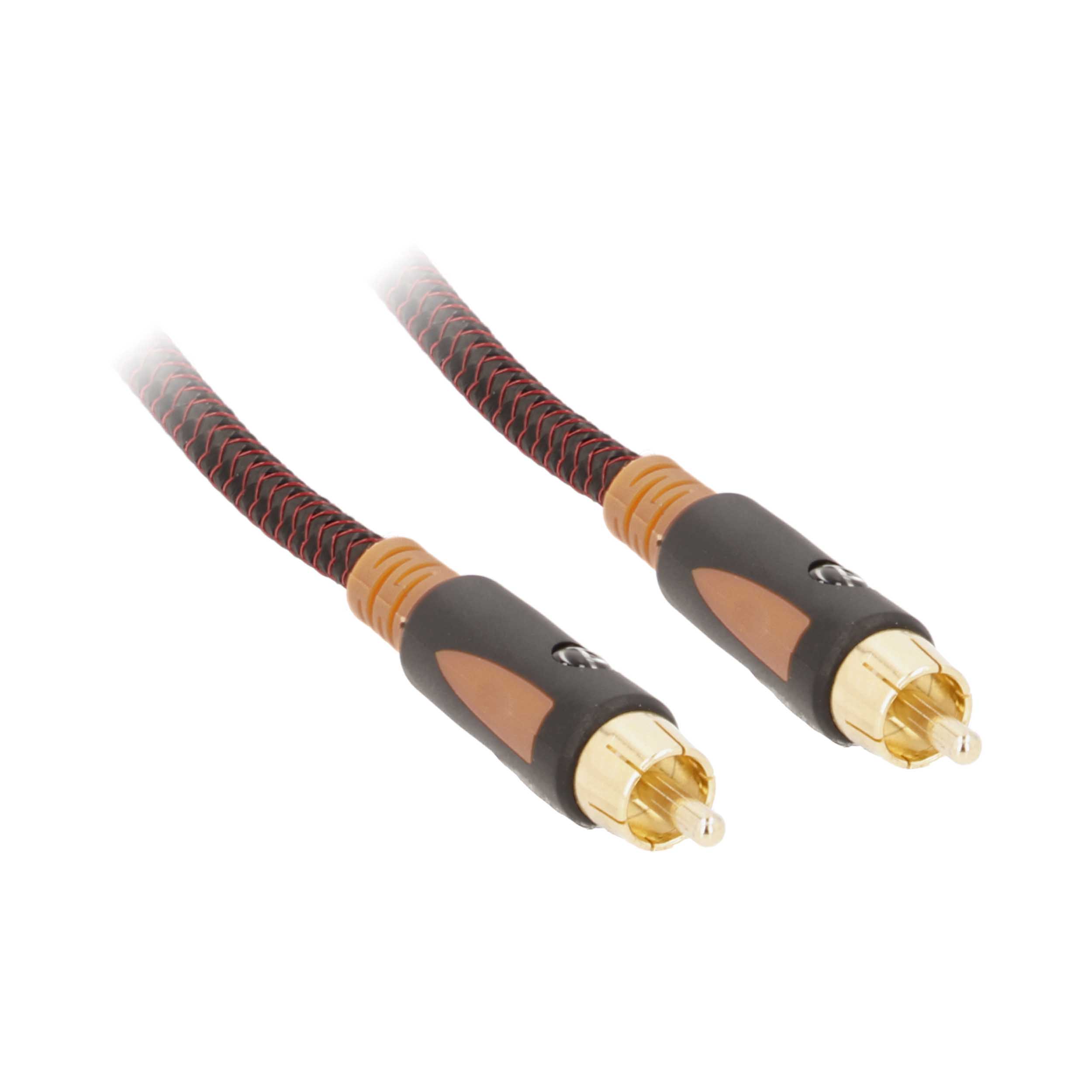16FT BLACK SERIES SUBWOOFER AUDIO CABLE BRAIDED JACKET