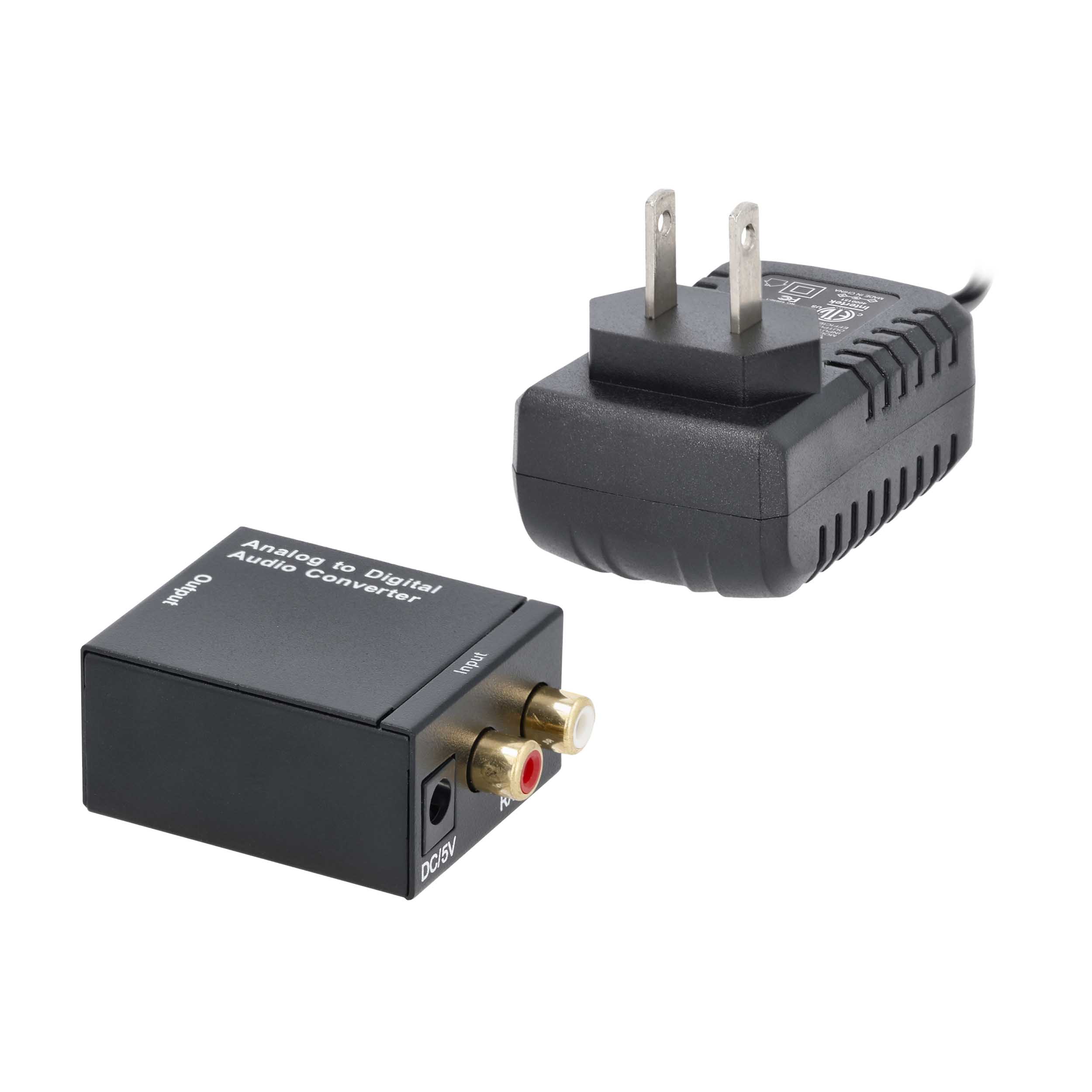 ANALOG TO DIGITAL AUDIO CONVERTER, RCA INPUT, OPTICAL & COAX OUTPUTS