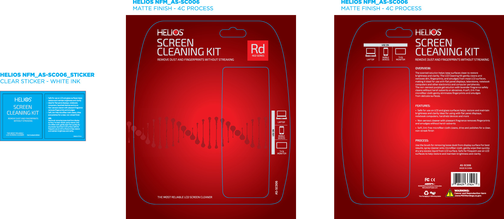 SCREEN CLEANER KIT, 200ML SPRAY BOTTLE, MICROFIBER CLOTH, & ANTI-STATIC DUST BRUSH