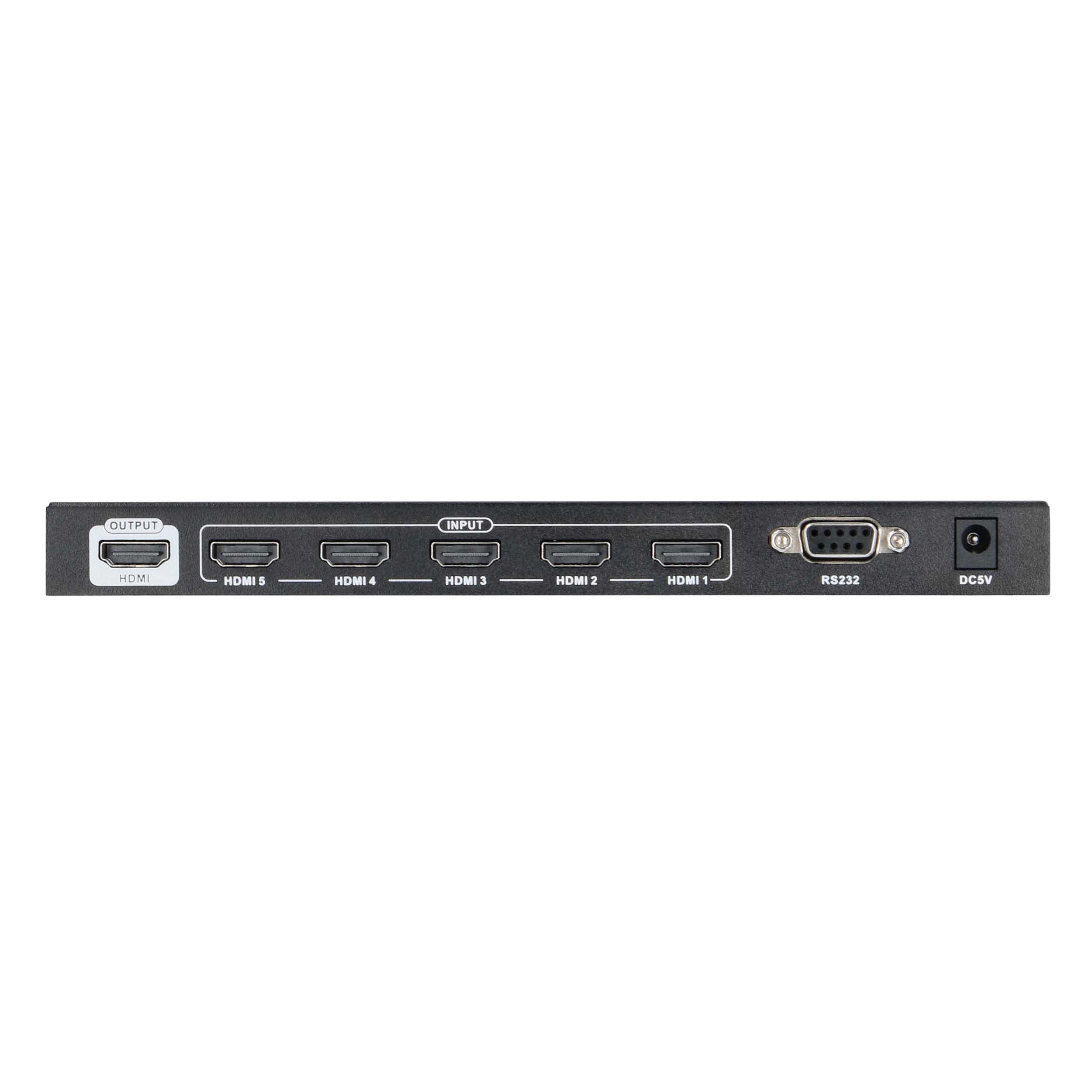 5-INPUT 1-OUTPUT HDMI 2.0 & HDCP 2.2 SWITCH, IR & RS232, 18 GBPS