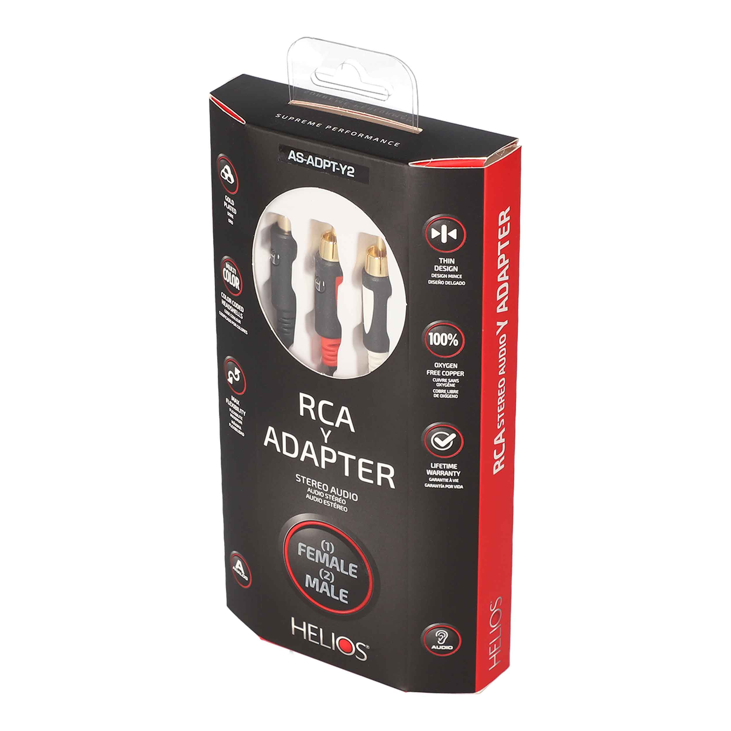 RCA Y CABLE - 2 MALE TO 1 FEMALE