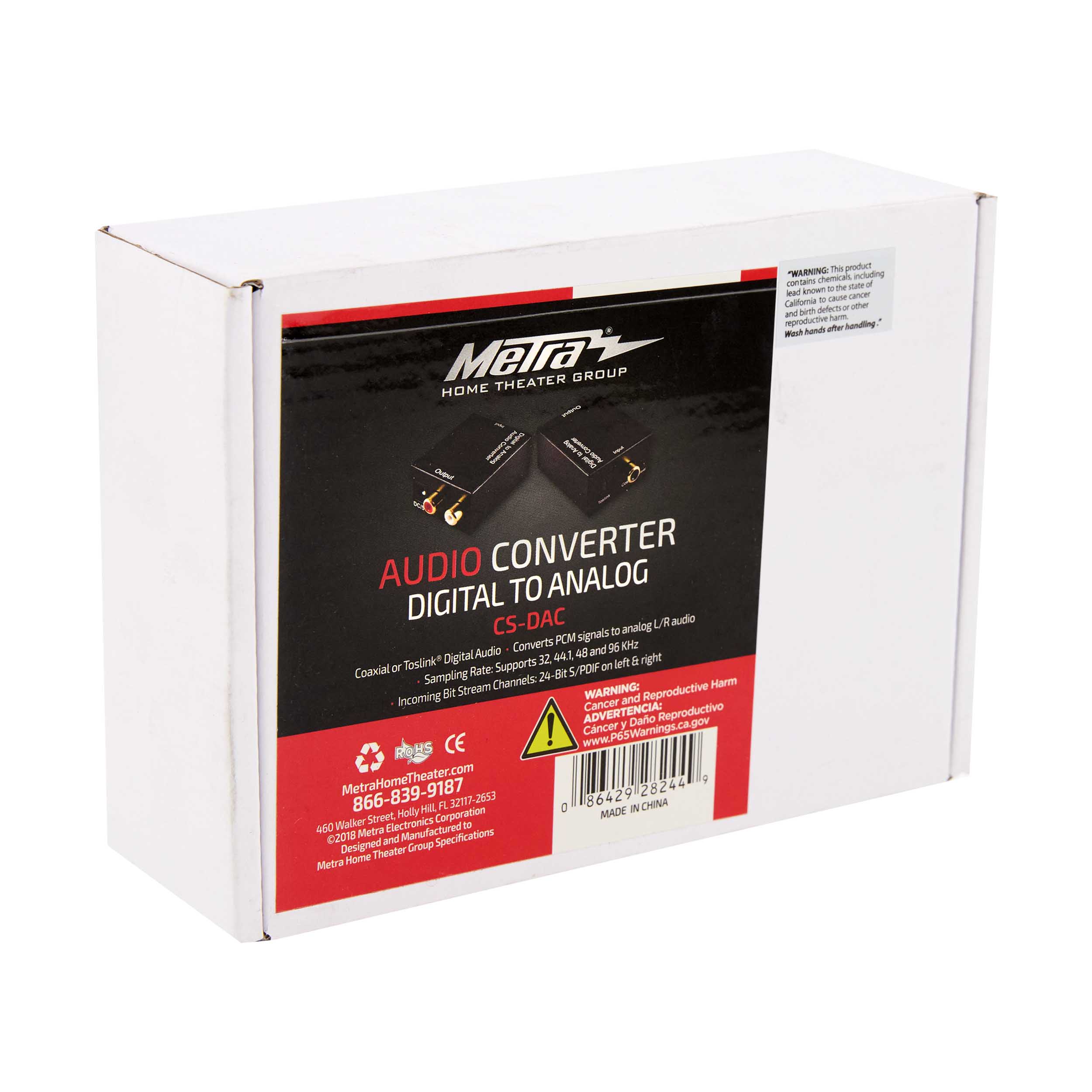 DIGITAL TO ANALOG CONVERTER PCM ONLY, OPTICAL & COAX INPUTS, RCA OUTPUT