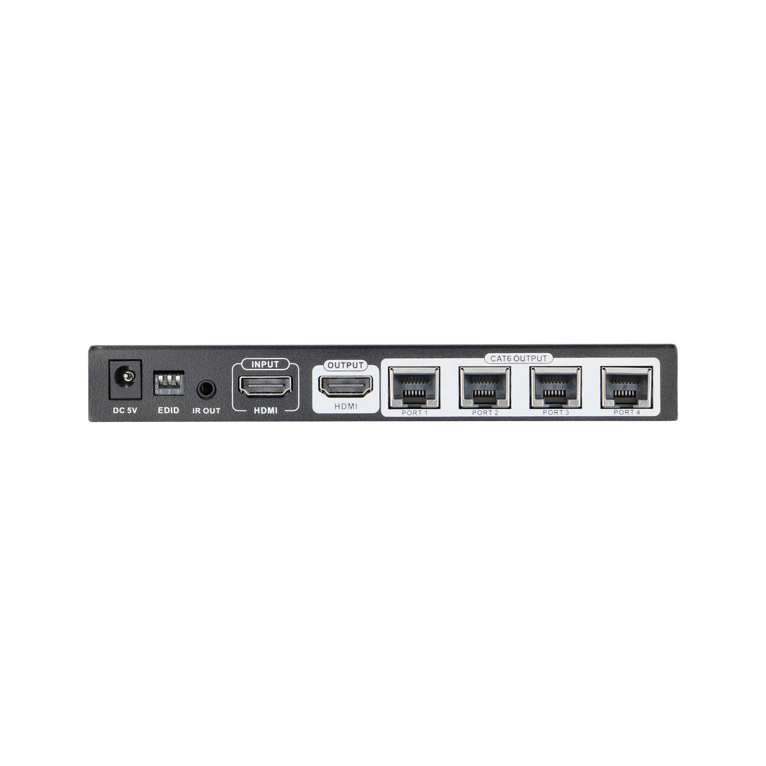1X4 HDMI SPLITTER EXTENDER OVER CAT, POT, LOOP-OUT