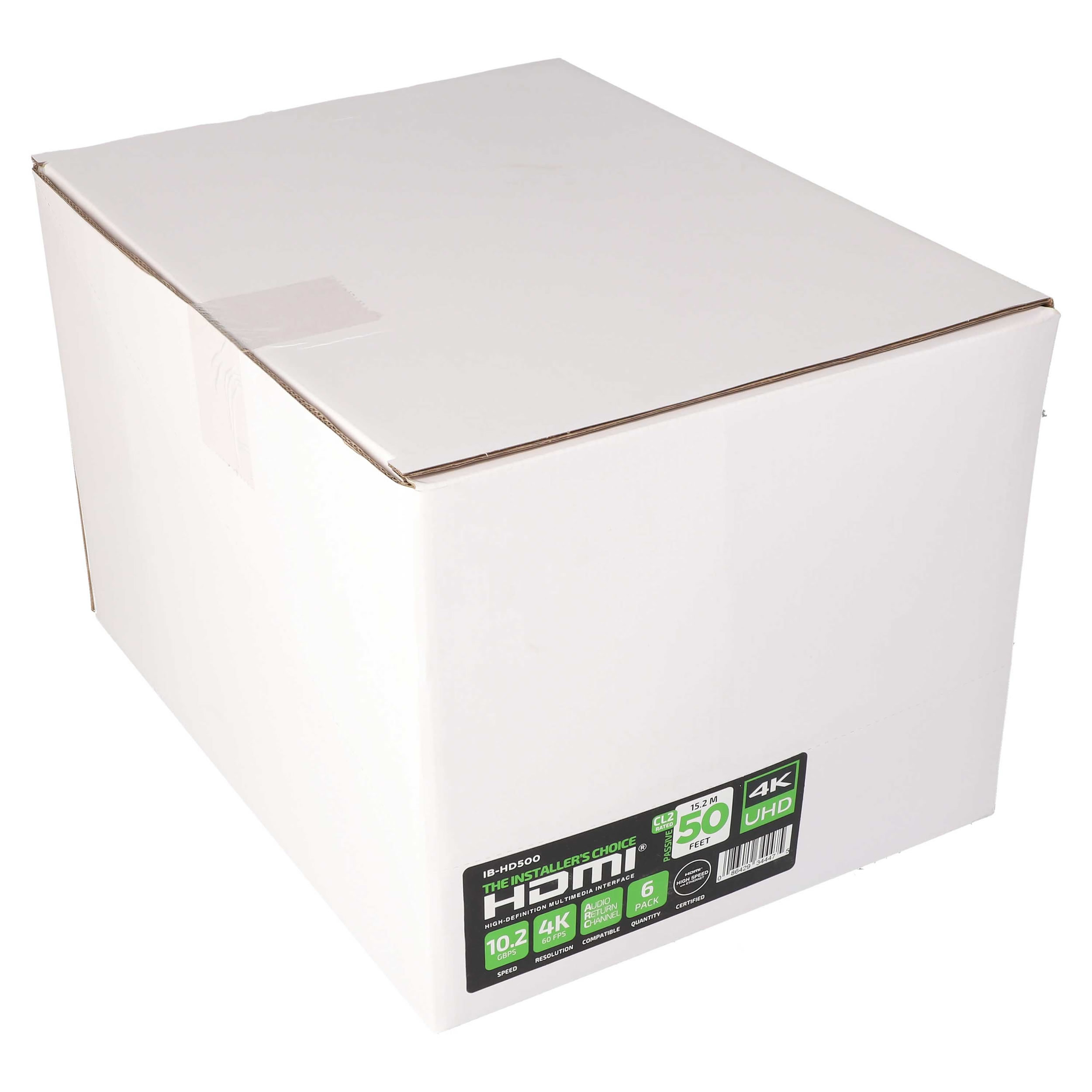 50FT HDMI CABLE 10.2GBPS HIGH SPEED ARC - 6PK SHELF BOX