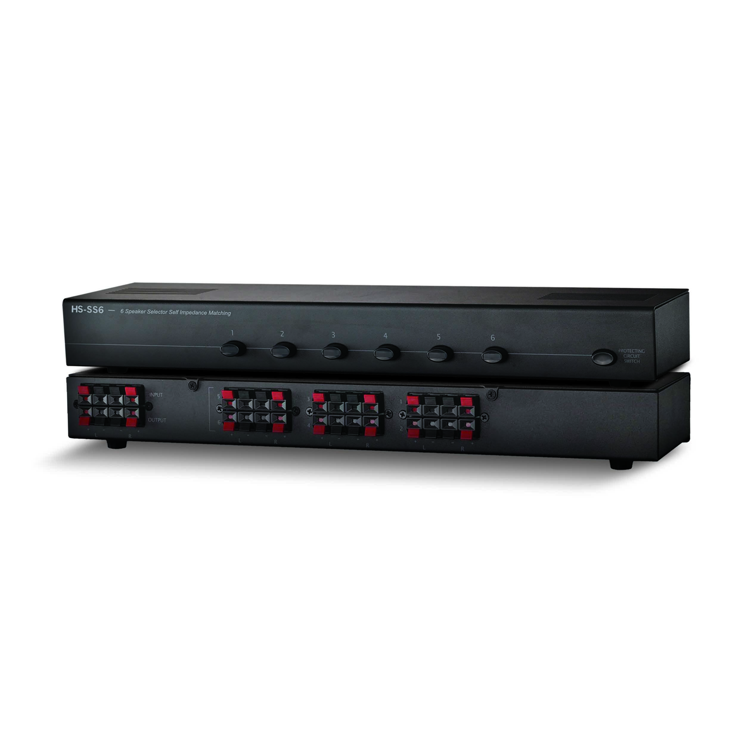 6 ZONE SPEAKER SELECTOR WITH IMPEDANCE PROTECTION, LOW PROFILE