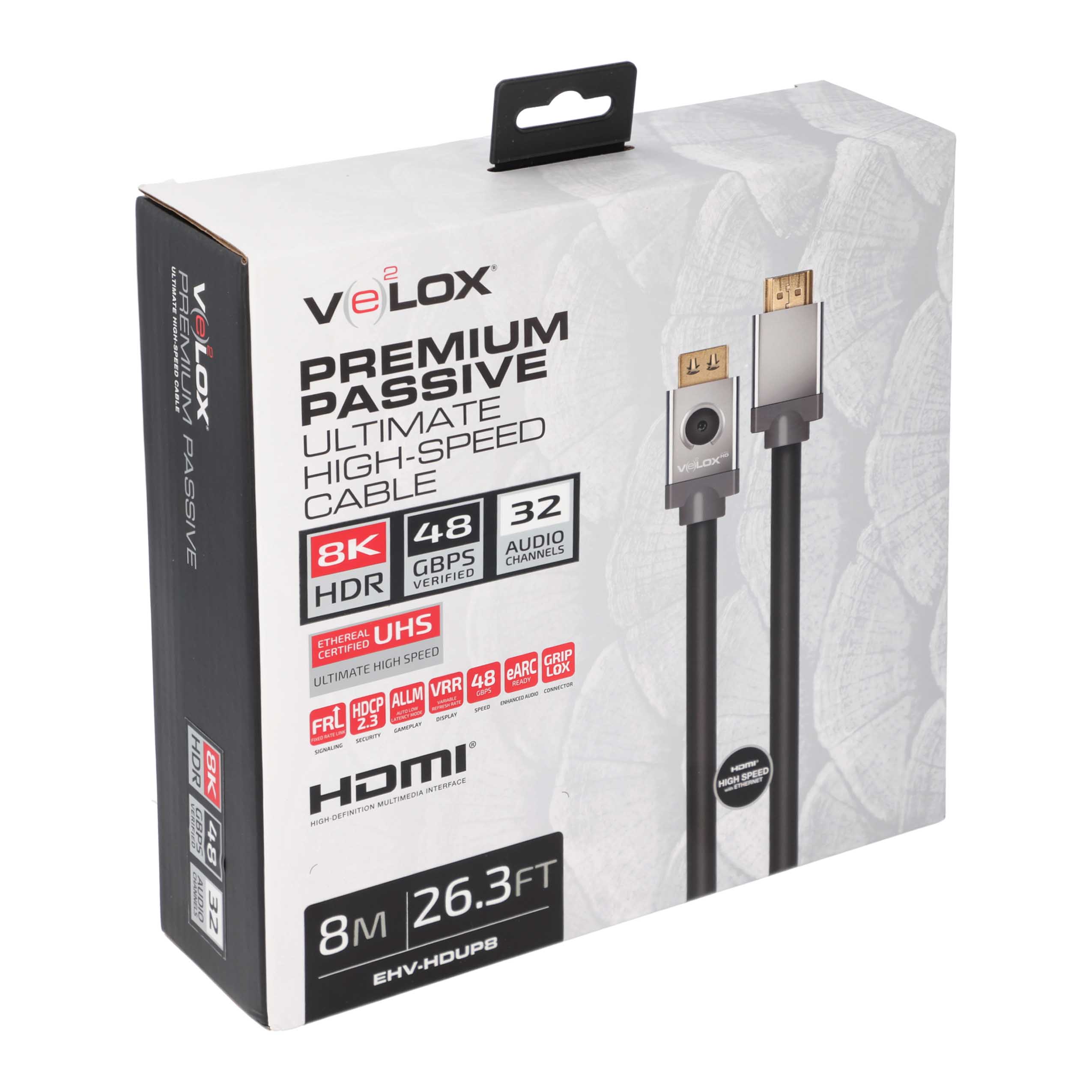 8M VELOX PASSIVE HDMI CABLE 24AWG 48G