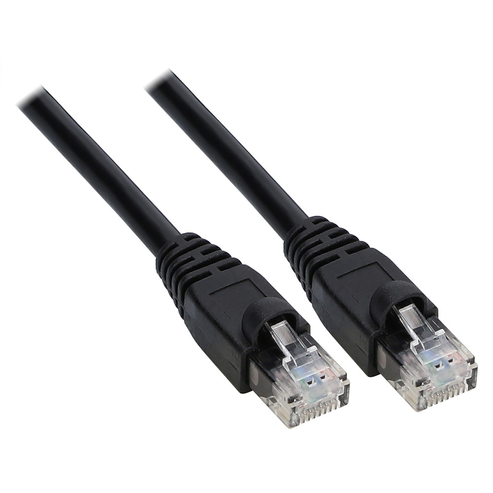 CAT6 SNAGLESS ETHERNET PATCH CABLE, BLACK, 15FT