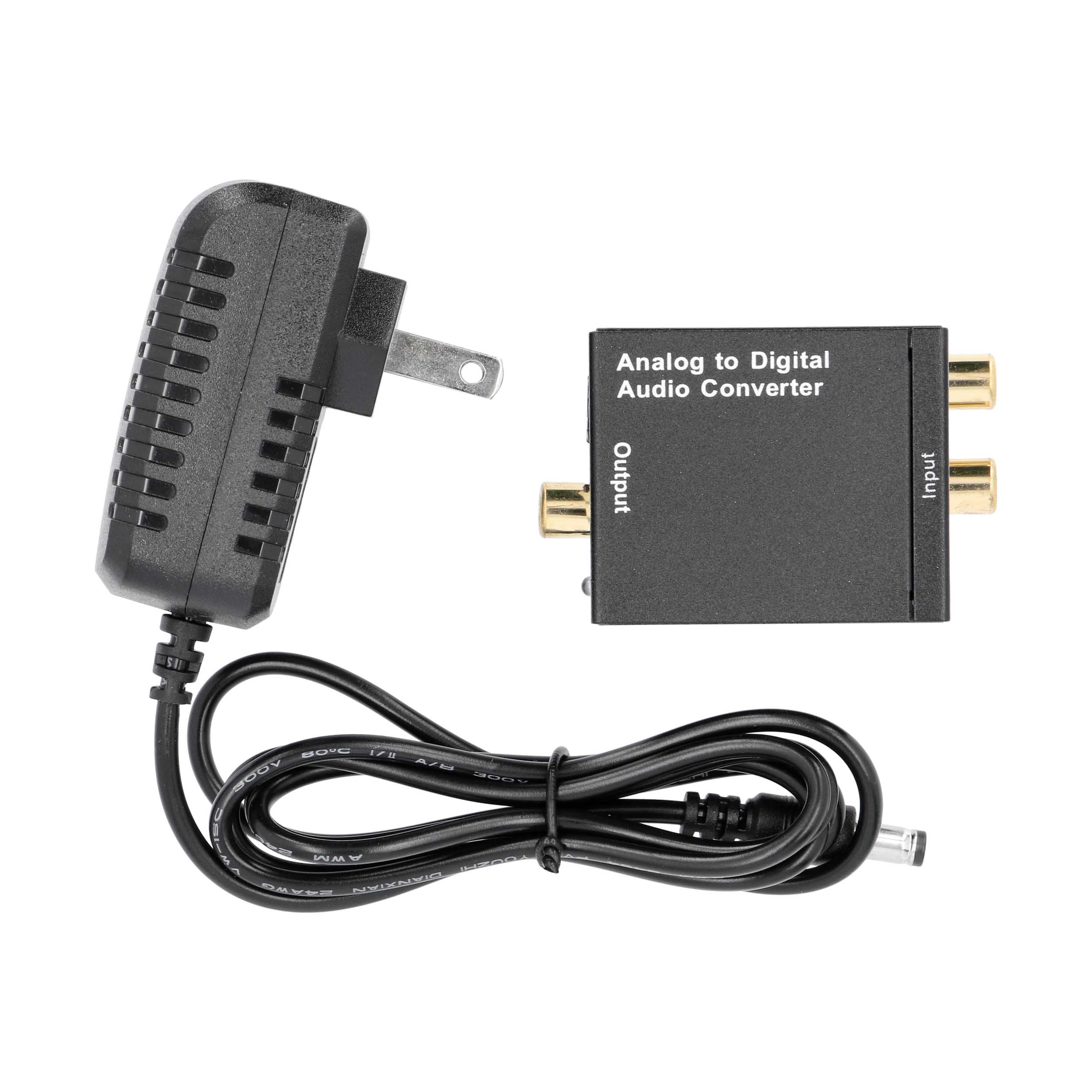 ANALOG TO DIGITAL AUDIO CONVERTER, RCA INPUT, OPTICAL & COAX OUTPUTS