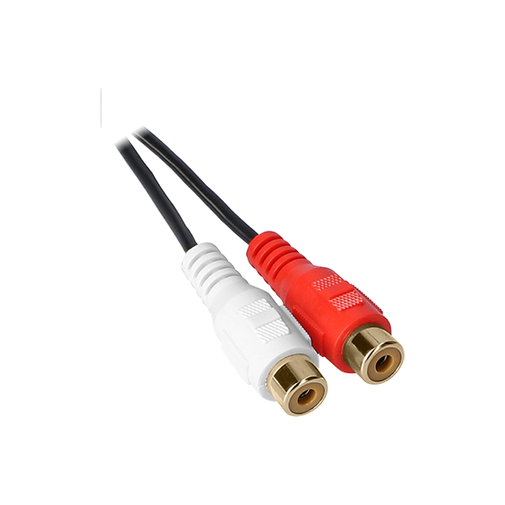 3.5MM STEREO MALE TO 2 RCA FEMALE AUDIO Y ADAPTER CABLE, 3FT