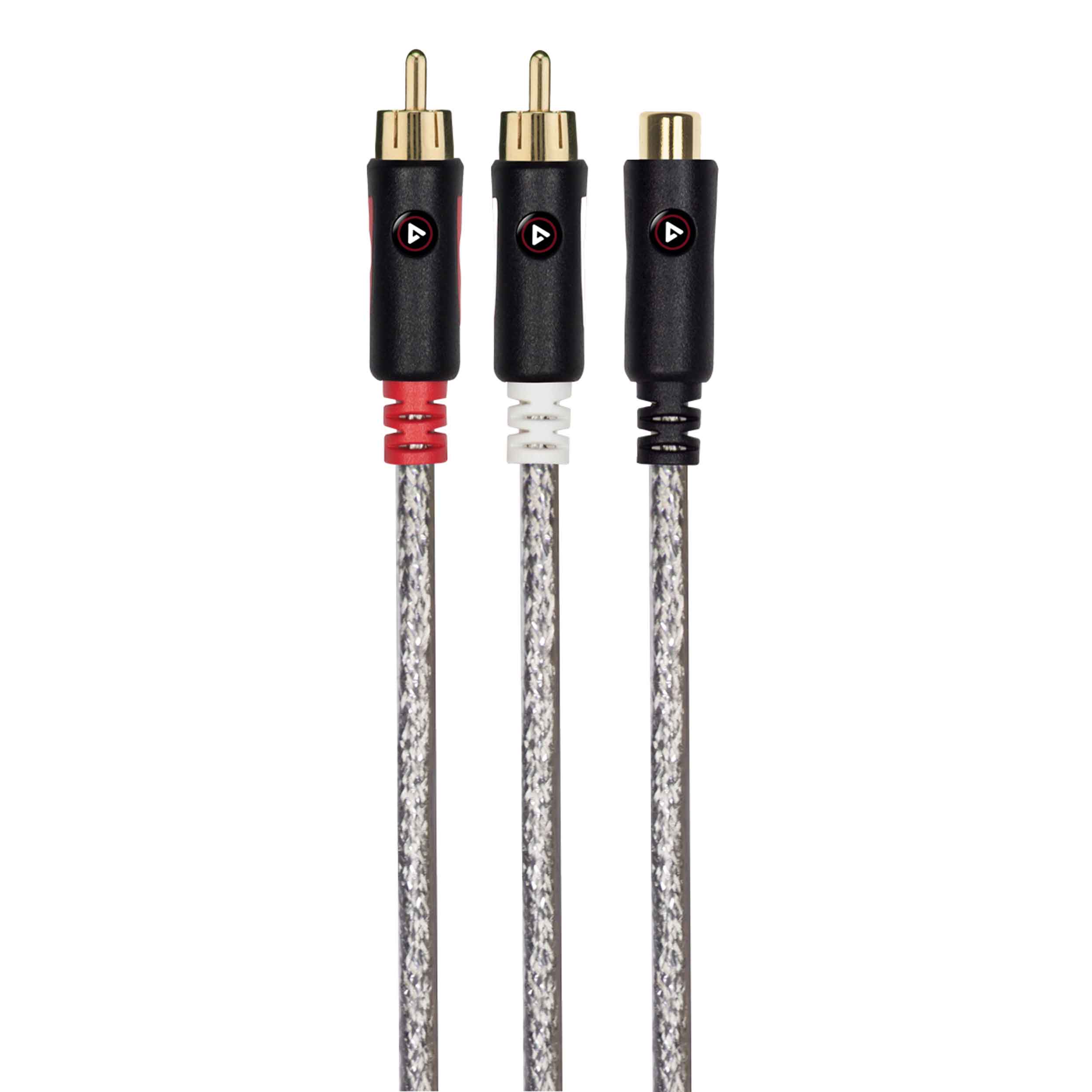 RCA Y CABLE - 2 MALE TO 1 FEMALE