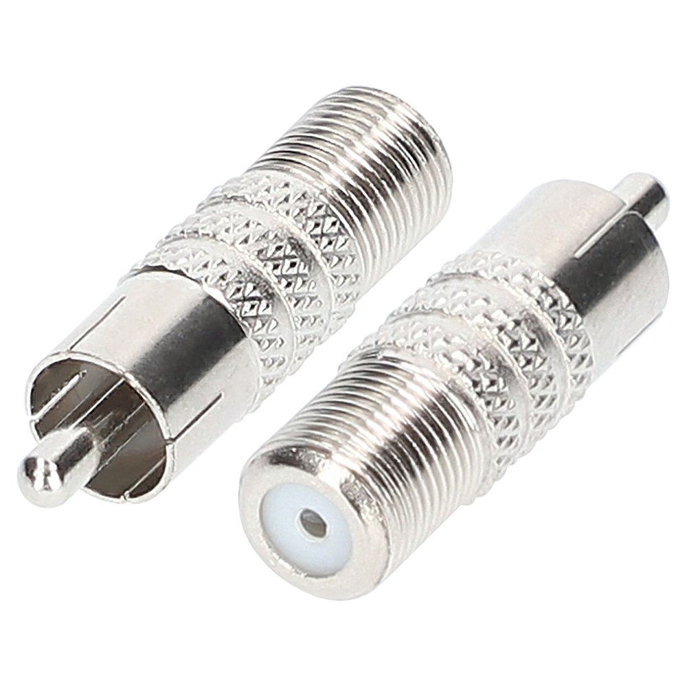 F-TYPE FEMALE TO RCA MALE COAXIAL CABLE ADAPTER (10 PACK)