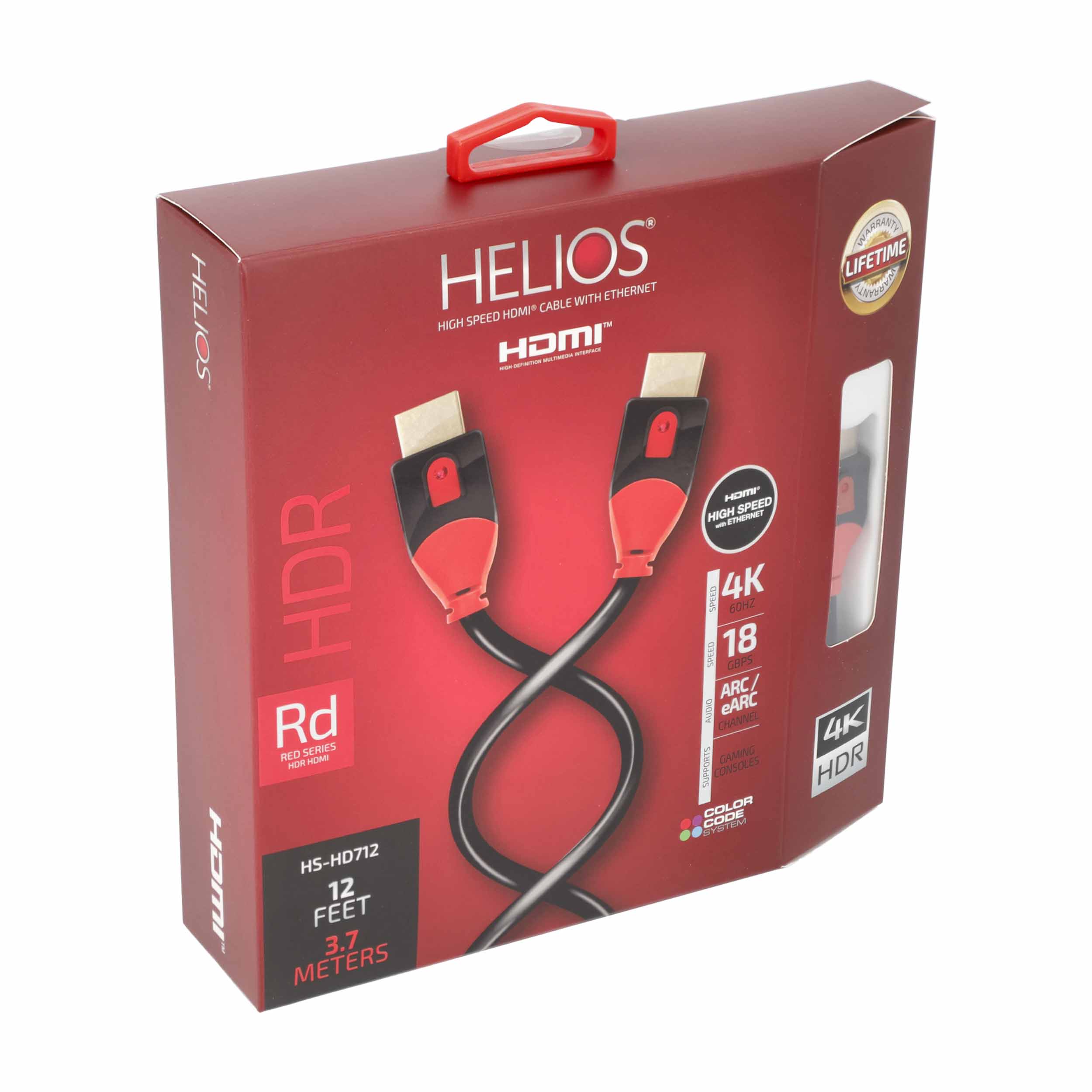 12FT RED SERIES HDMI CABLE 18GBPS HIGH SPEED, ARC/EARC