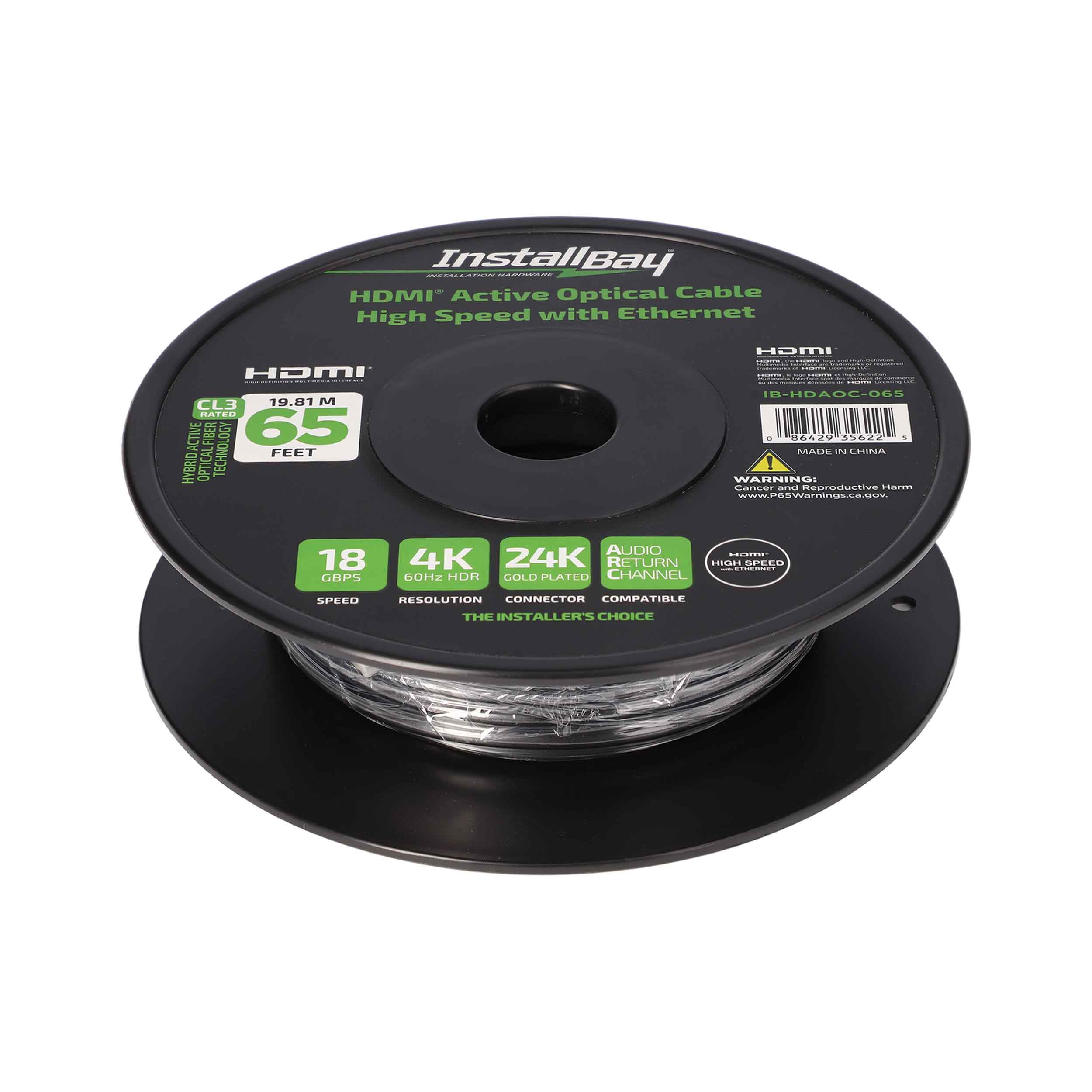 Install Bay Fiber High Speed HDMI(R) Cable With Ethernet, 4K, 24 Gbps