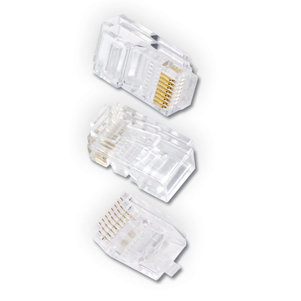 CAT5 8P8C RJ45 CRIMP CONNECTOR PLUGS (50 PACK)
