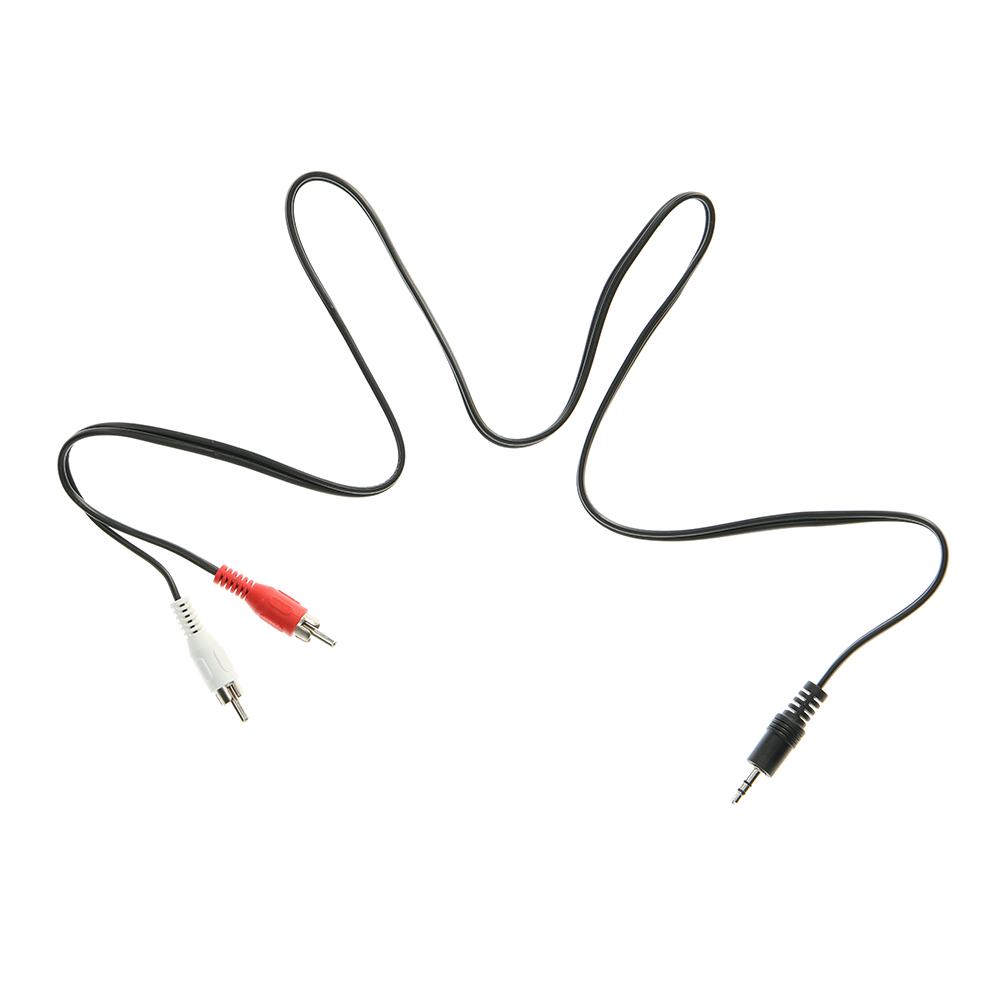 3.5MM STEREO MALE TO 2 RCA MALE AUDIO Y ADAPTER CABLE, 3FT