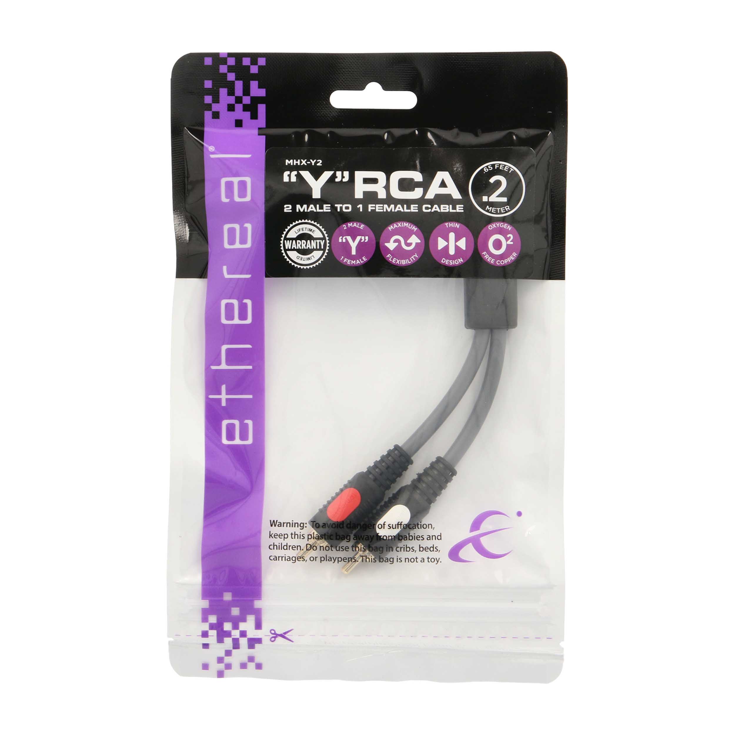 Y CABLE / 2 MALE TO 1 FEMALE