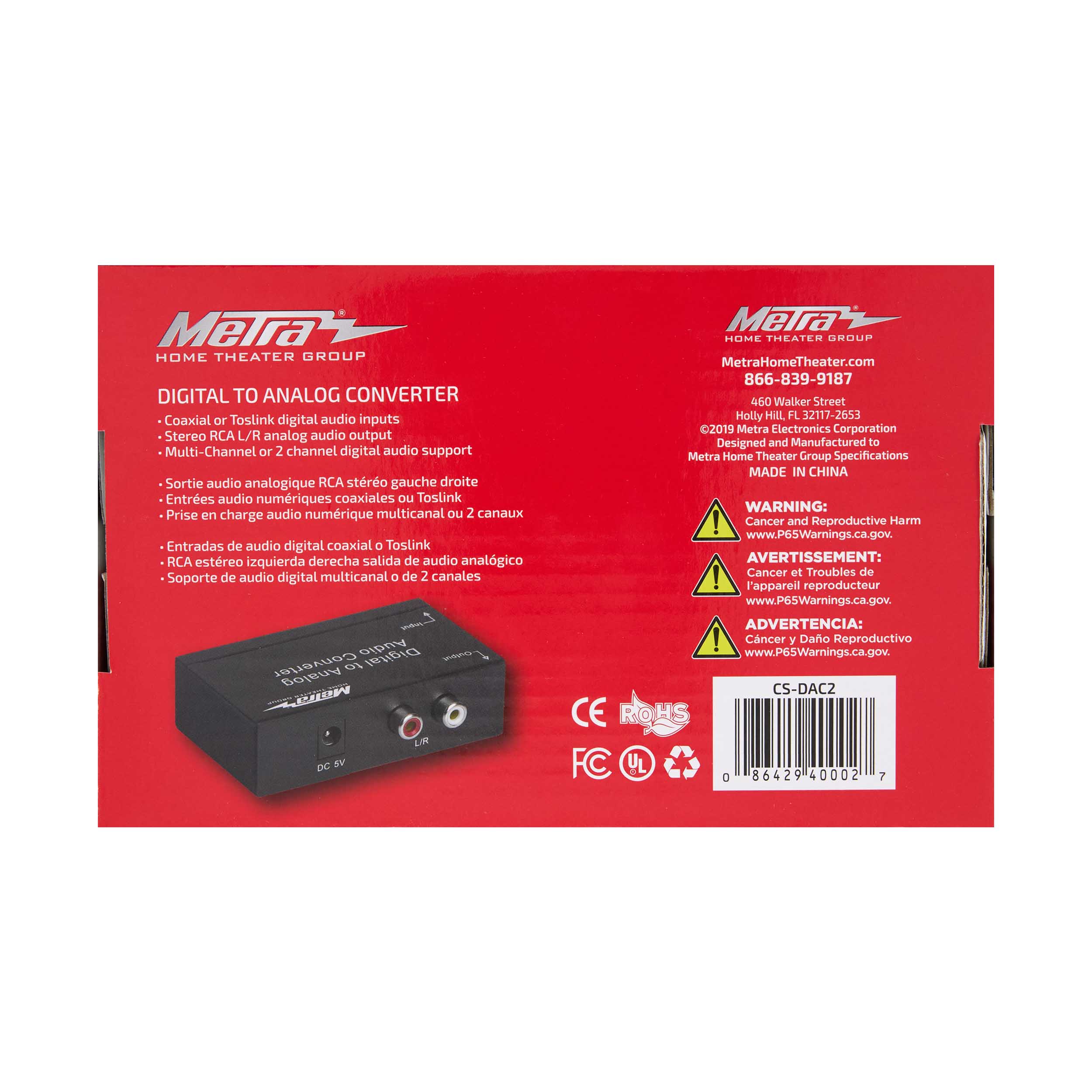 DIGITAL TO ANALOG AUDIO CONVERTER, MULTI-CHANNEL DOWNMIXING