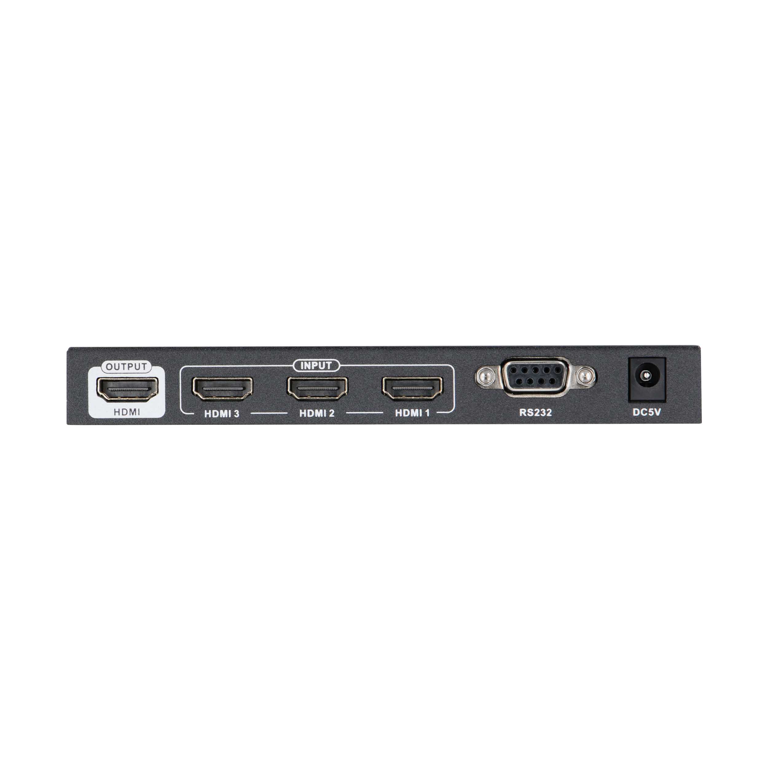 3-INPUT 1-OUTPUT HDMI 2.0 & HDCP 2.2 SWITCH, IR & RS232, 18 GBPS