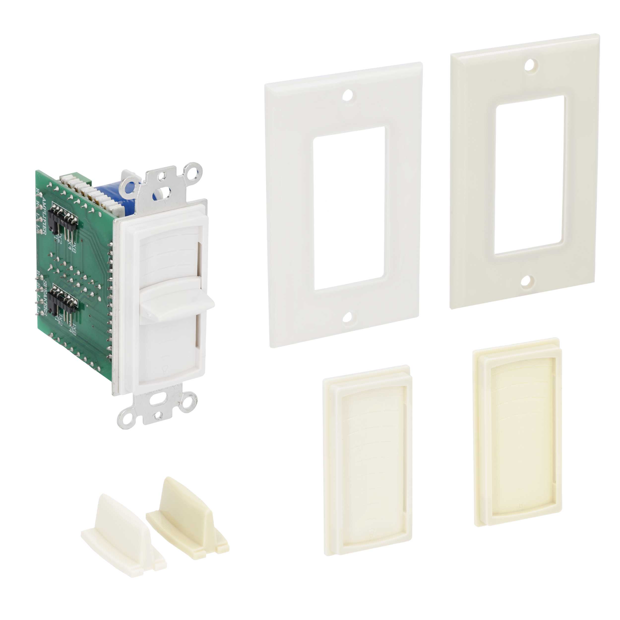 IN-WALL SLIDER VOLUME CONTROL WITH IMPEDANCE ADJUSTMENTS, 100 WATTS