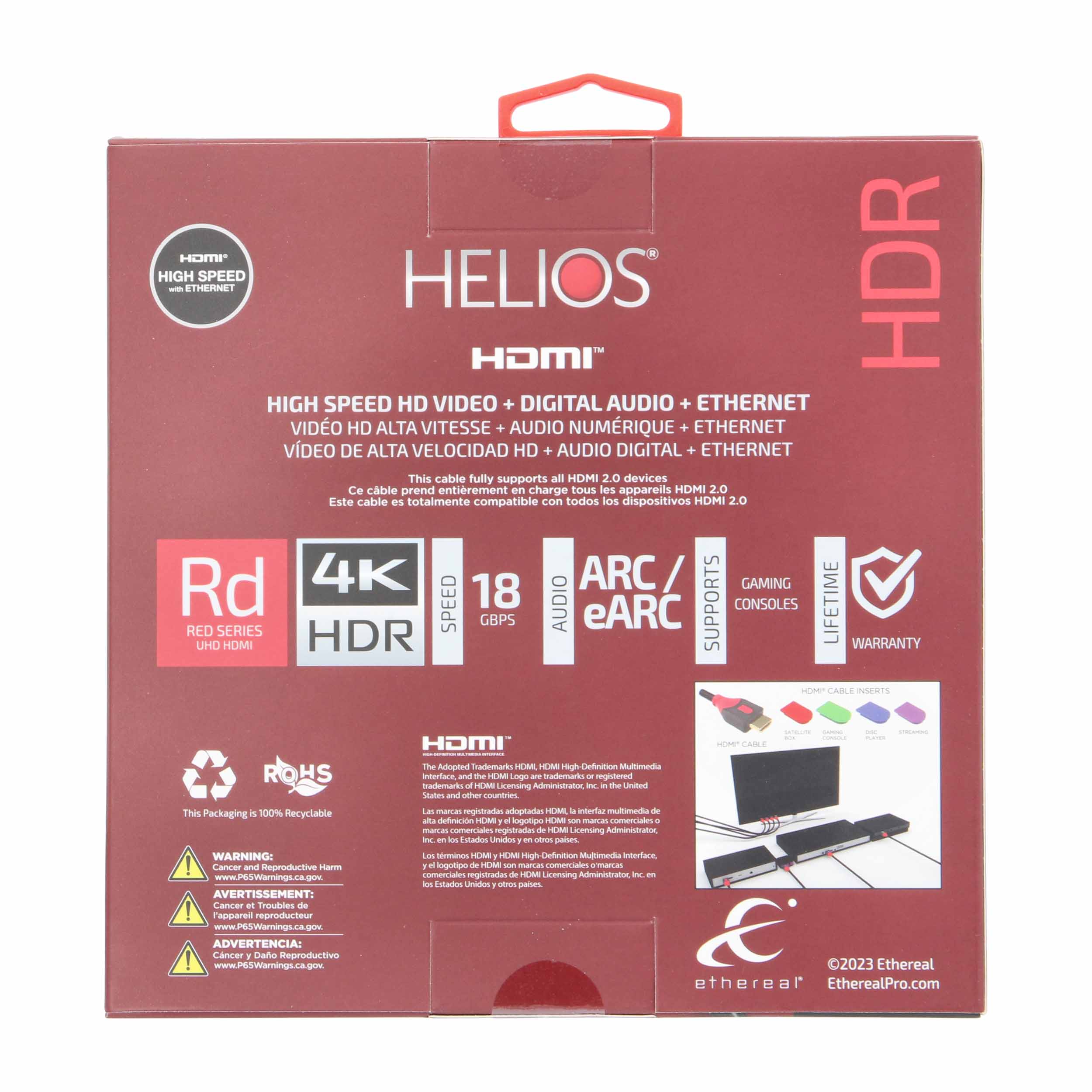 6FT RED SERIES HDMI CABLE 18GBPS HIGH SPEED, ARC/EARC