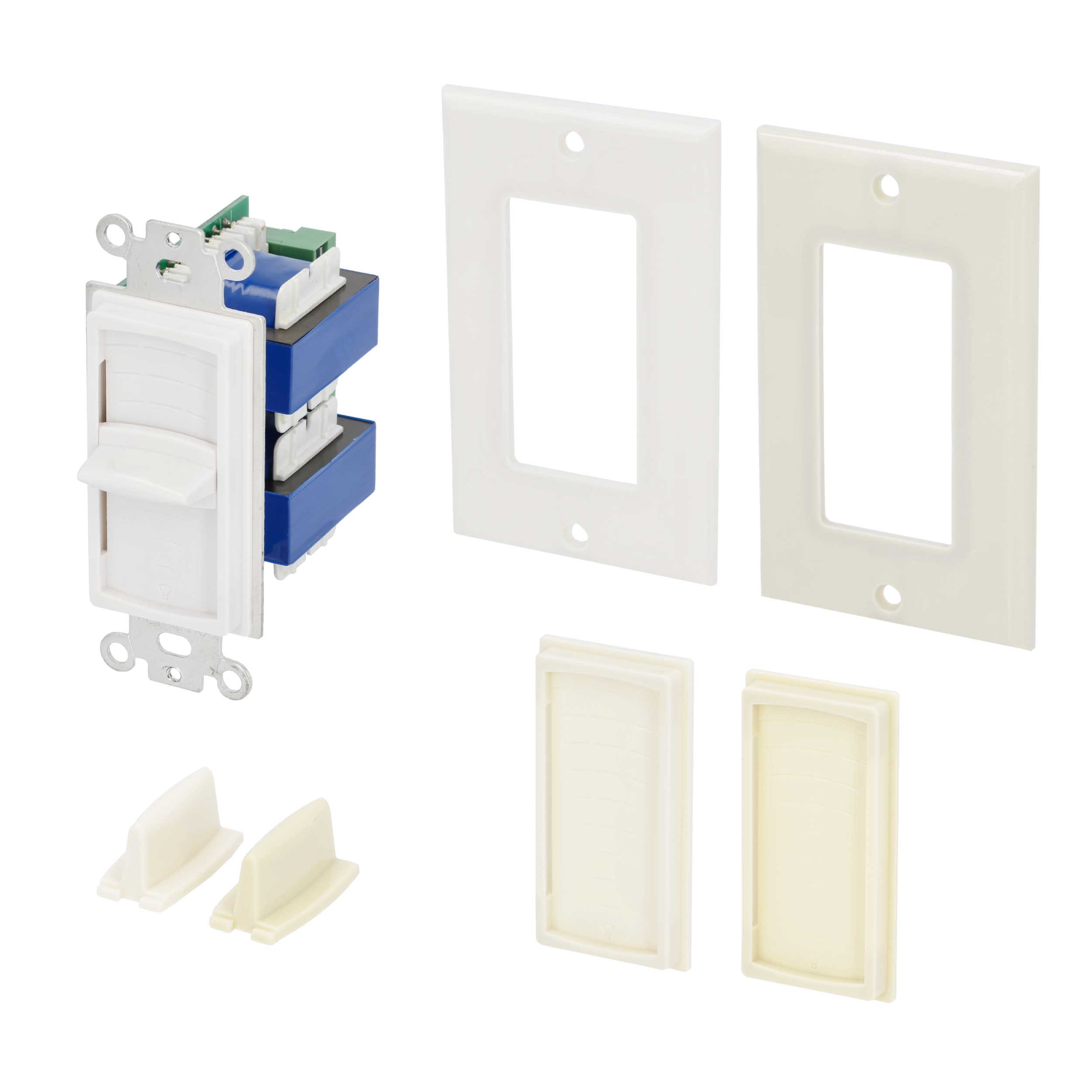 IN-WALL SLIDER VOLUME CONTROL WITH IMPEDANCE ADJUSTMENTS, 100 WATTS