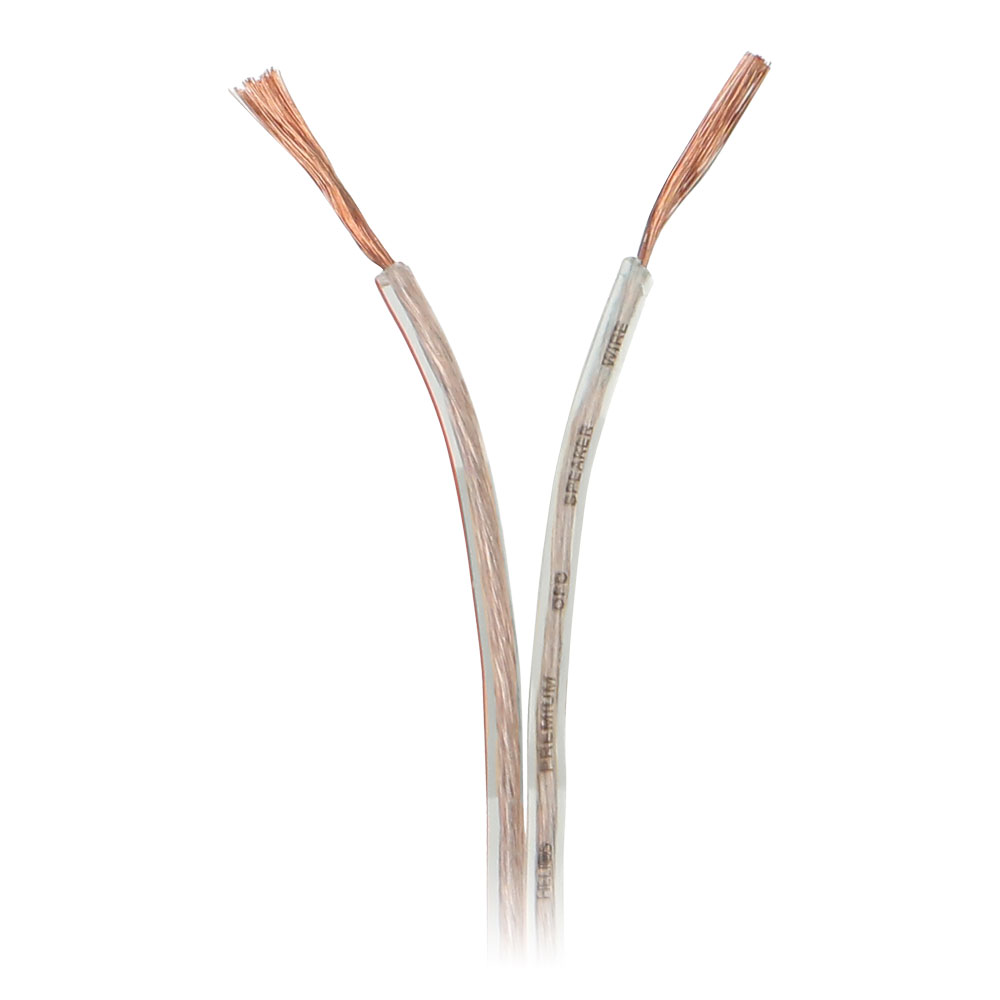 16 AWG SPEAKER WIRE, CLEAR JACKET, 50FT