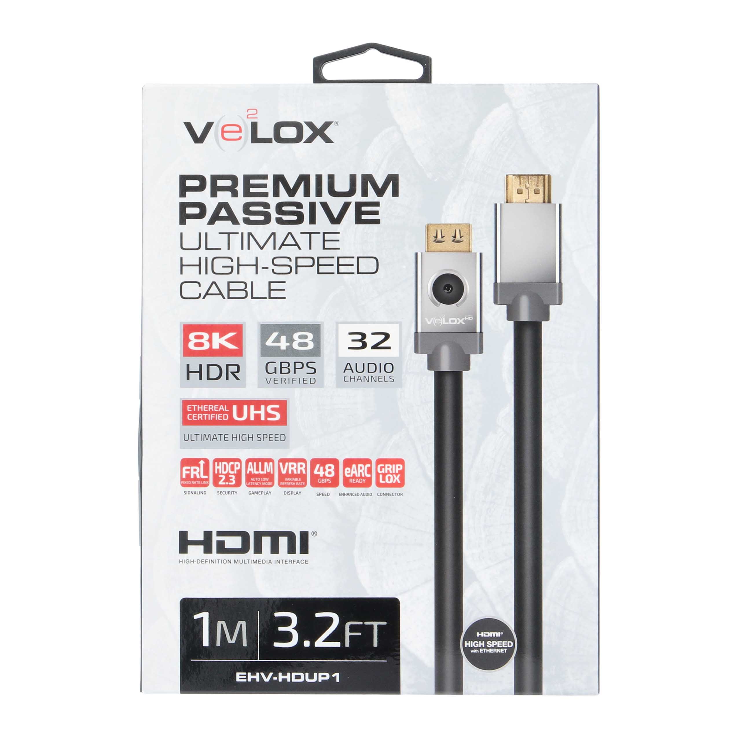 1M VELOX PASSIVE HDMI ULTIMATE HIGH SPEED CABLE WITH ETHERNET 8K 48GBPS
