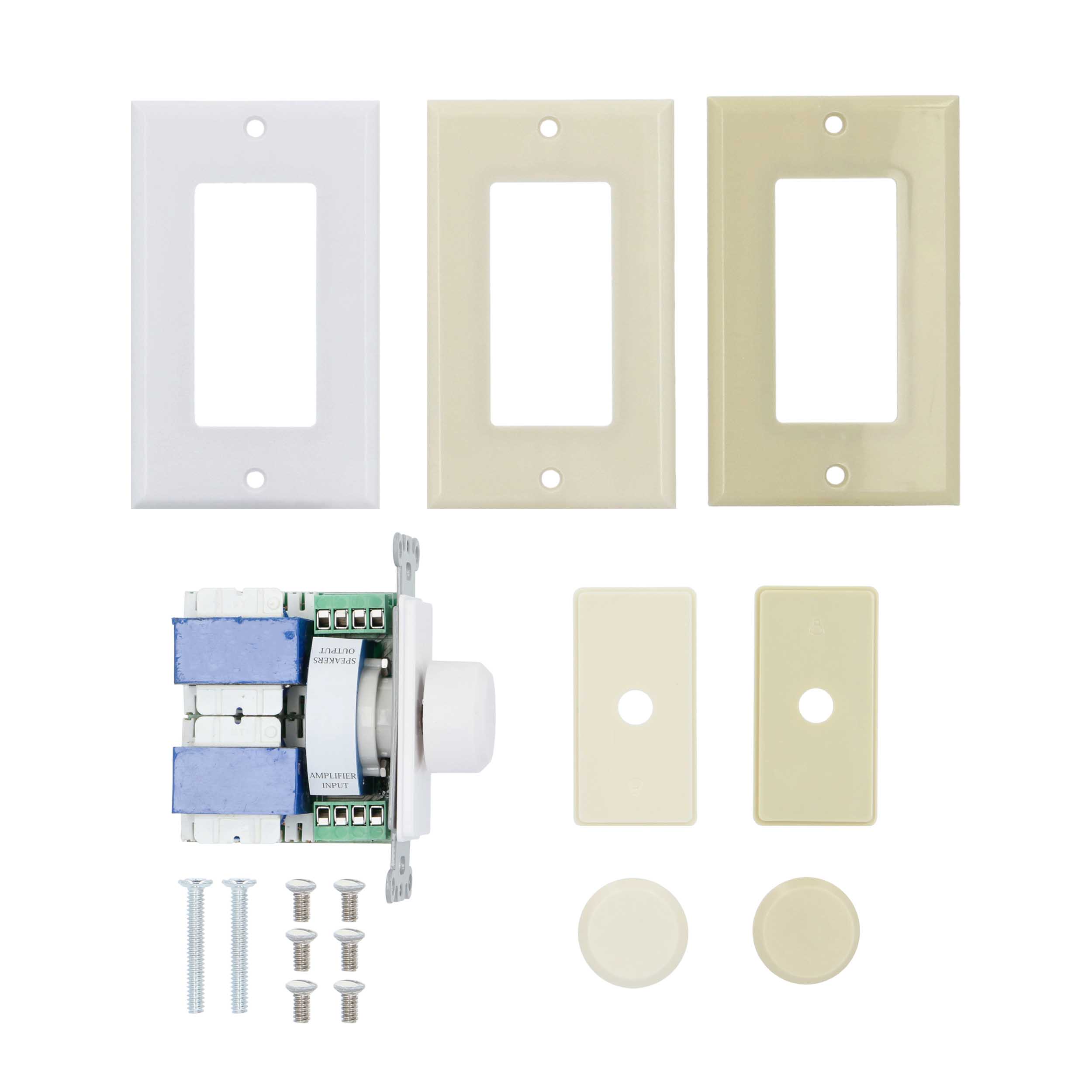 IN-WALL ROTARY VOLUME CONTROL WITH IMPEDANCE ADJUSTMENTS, 126 WATTS