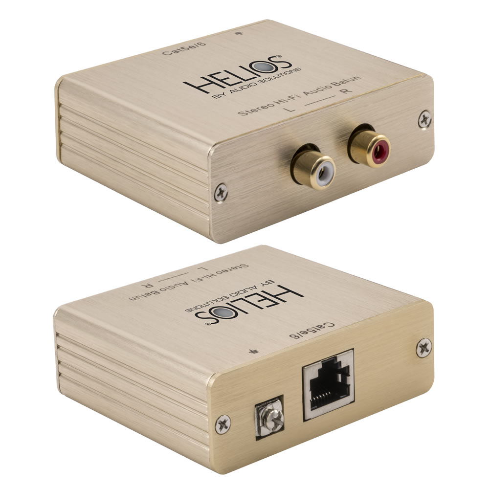 ANALOG STEREO AUDIO EXTENDER, RCA OVER CAT5/6, 1000M