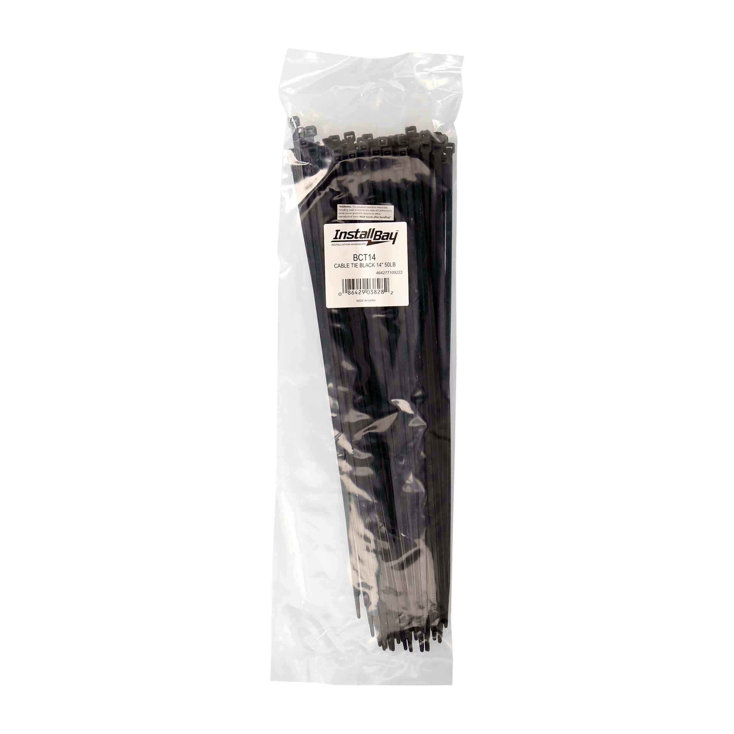 14-INCH CABLE ZIP TIES, BLACK (100 PACK)