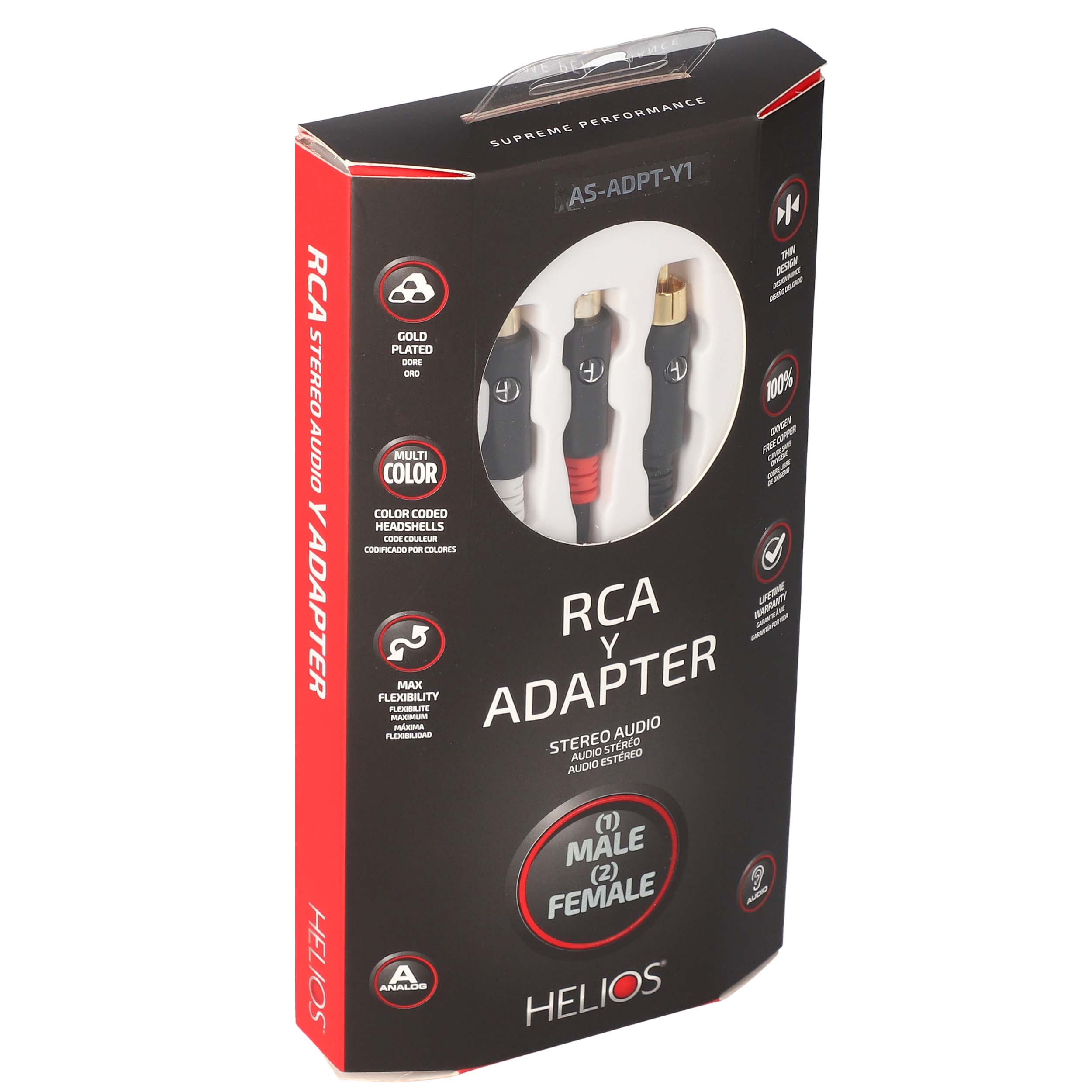 RCA Y CABLE - 1 MALE TO 2 FEMALE