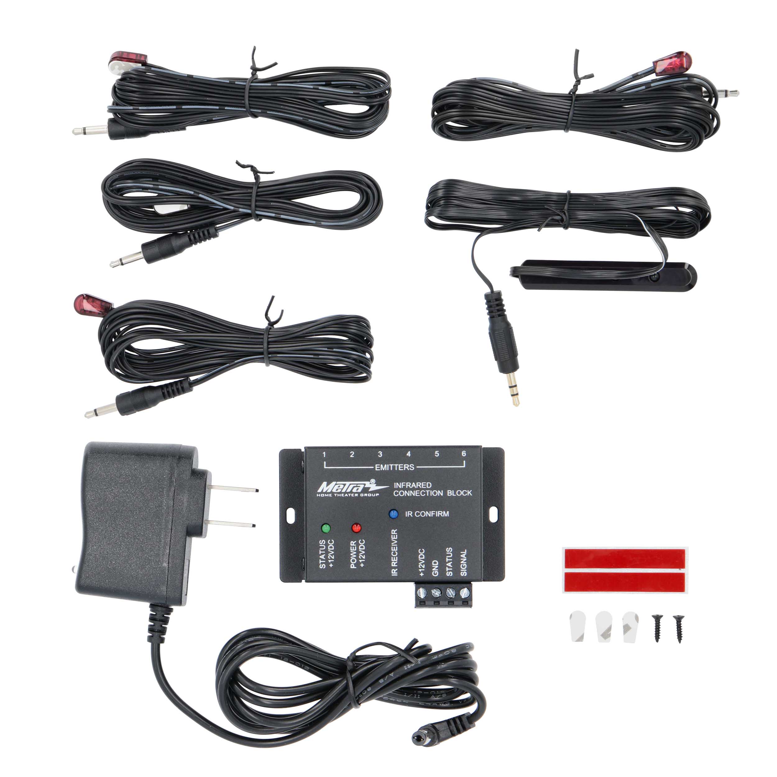 INFRARED REPEATER KIT, 1 RECEIVER BLOCK & 4 EMITTERS US