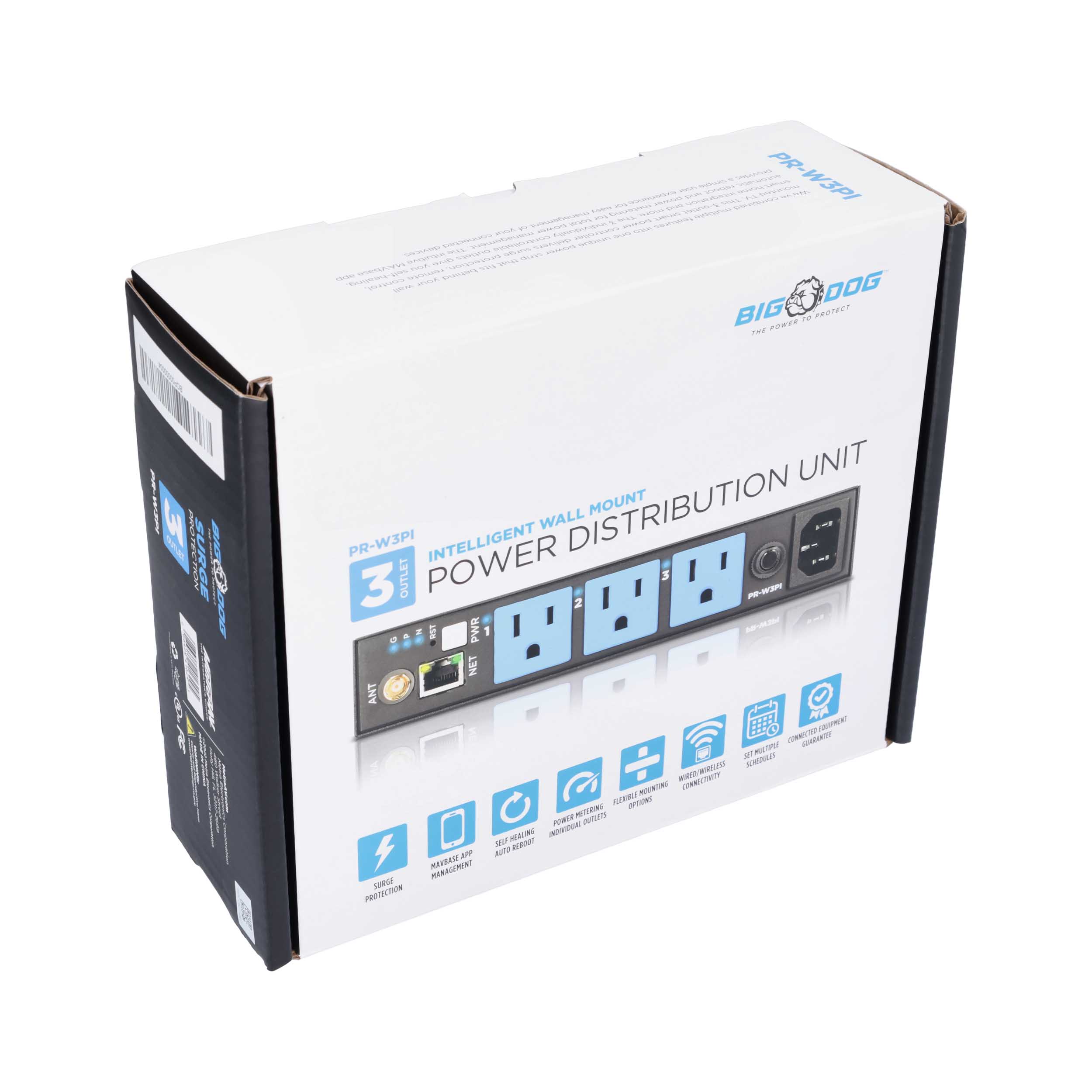3-OUTLET WALL MOUNT SMART POWER DISTRIBUTION UNIT WITH SELF-HEALING