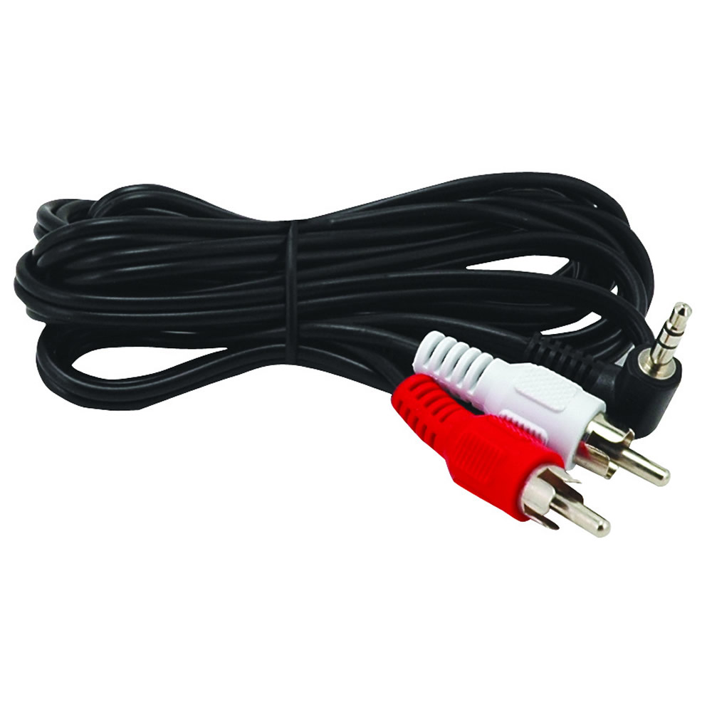 INSTALL BAY 3.5MM STEREO JACK TO RCA AUDIO CABLE, 6FT (10 PACK)