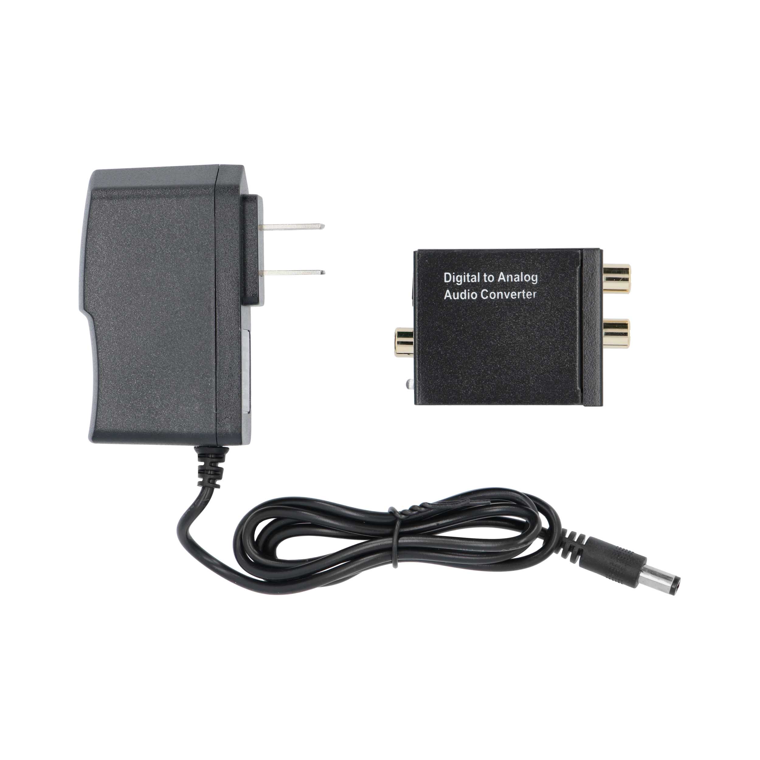 DIGITAL TO ANALOG CONVERTER PCM ONLY, OPTICAL & COAX INPUTS, RCA OUTPUT