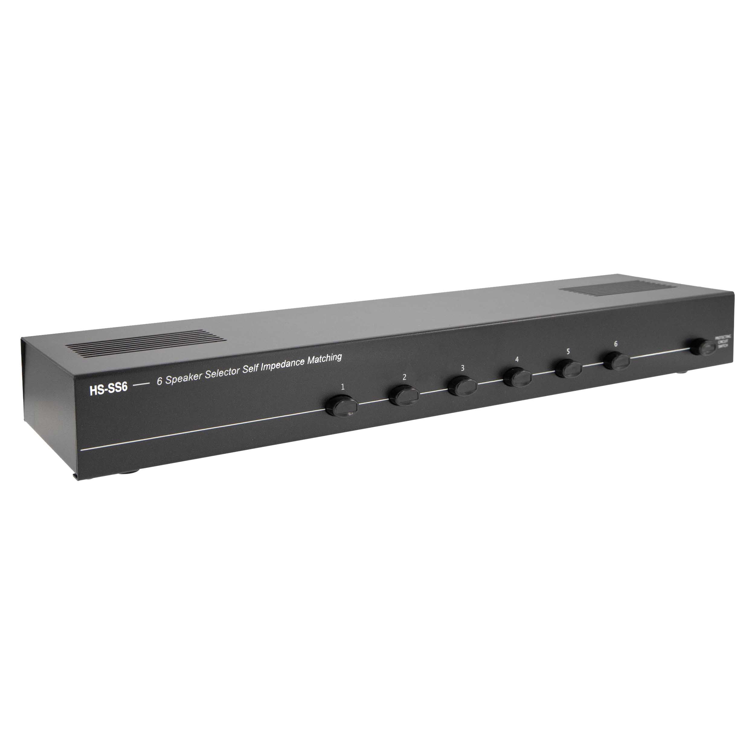 6 ZONE SPEAKER SELECTOR WITH IMPEDANCE PROTECTION, LOW PROFILE