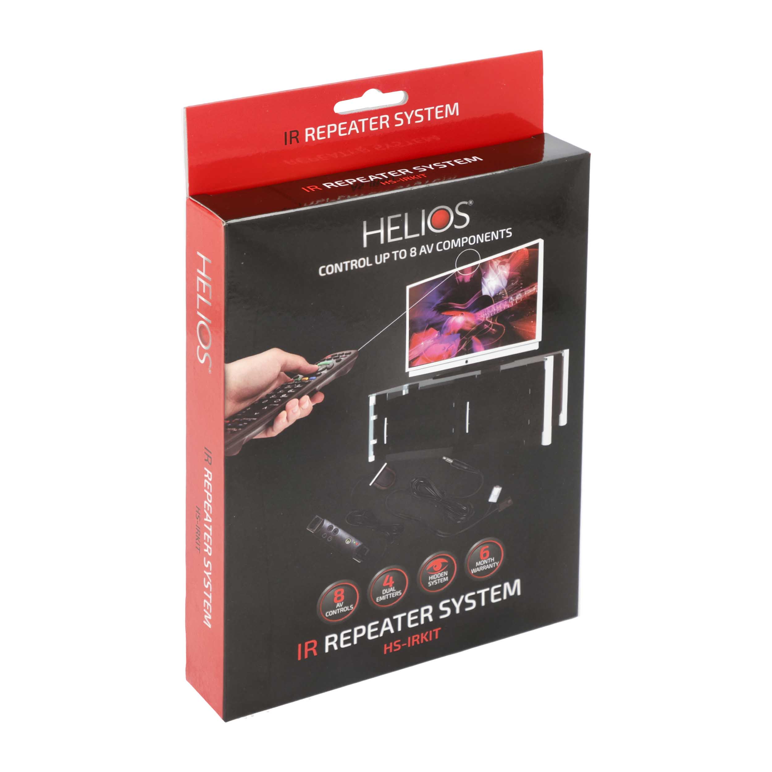 INFRARED REPEATER KIT, 1 RECEIVER & 4 DUAL EMITTERS WITH STATUS LED