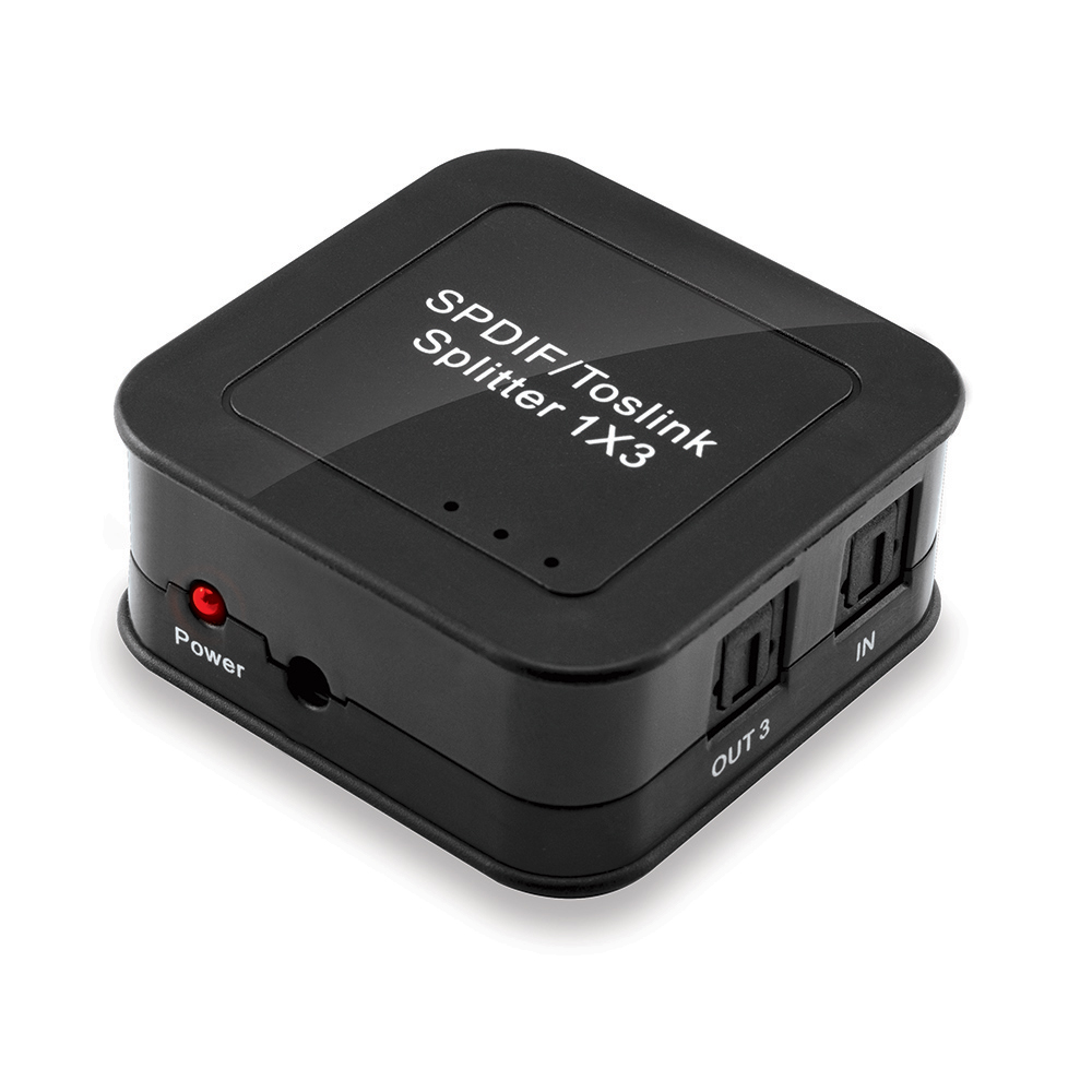 1X3 ACTIVE SPDIF/TOSLINK DIGITAL OPTICAL AUDIO SPLITTER