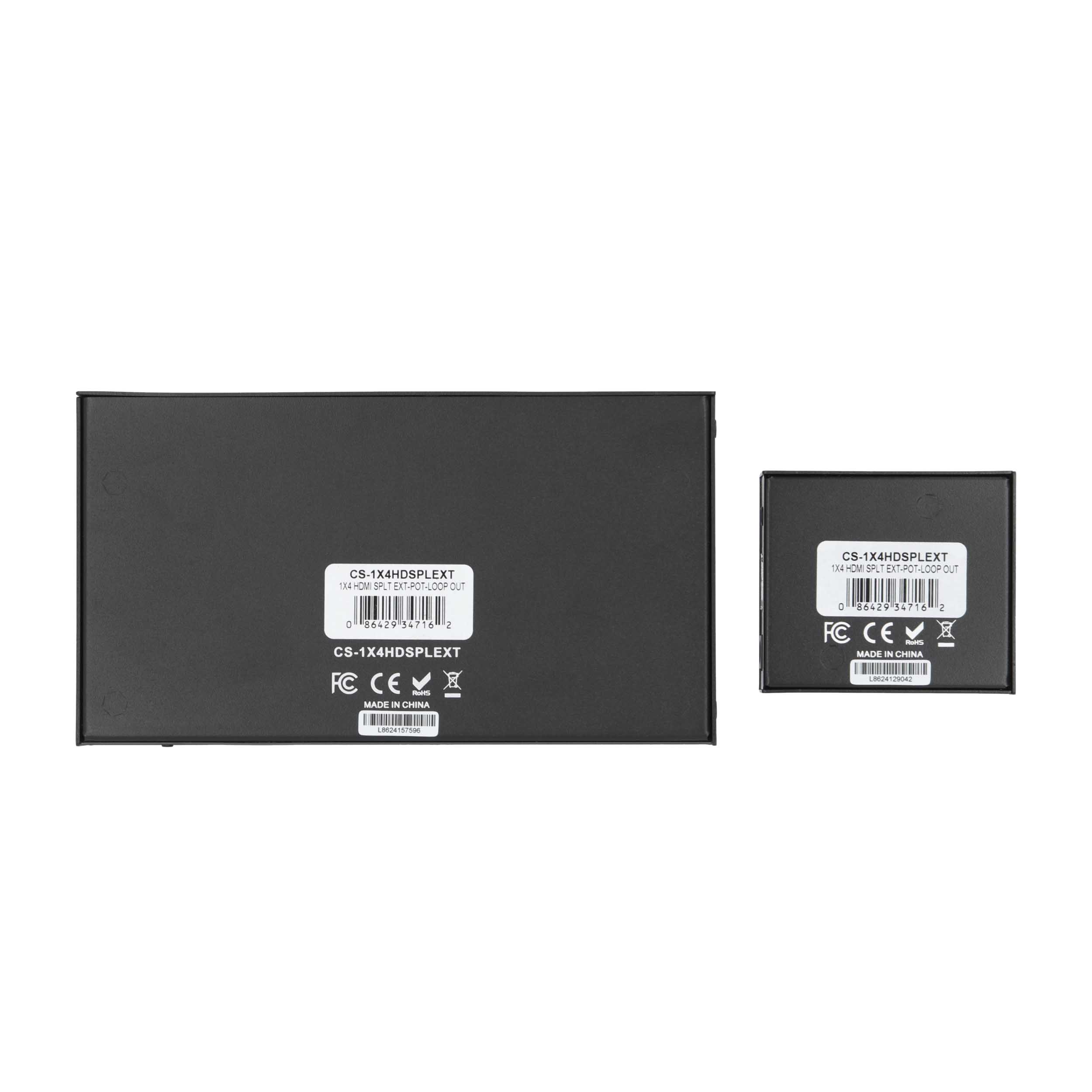 1X4 HDMI SPLITTER EXTENDER OVER CAT, POT, LOOP-OUT