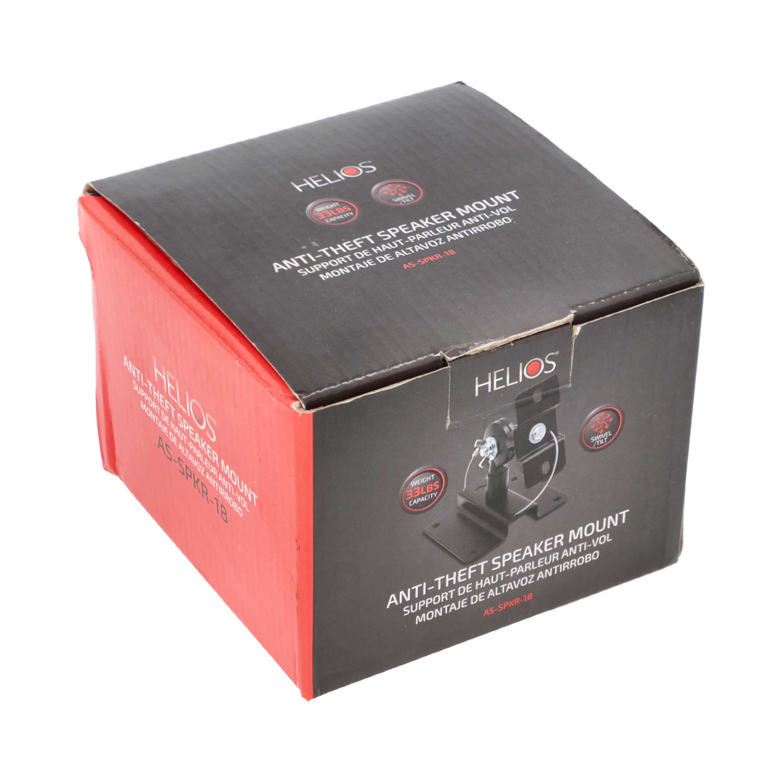 ANTI-THEFT WALL OR CEILING TILTING SWIVEL SPEAKER MOUNTS STEEL HOLDS 32LBS