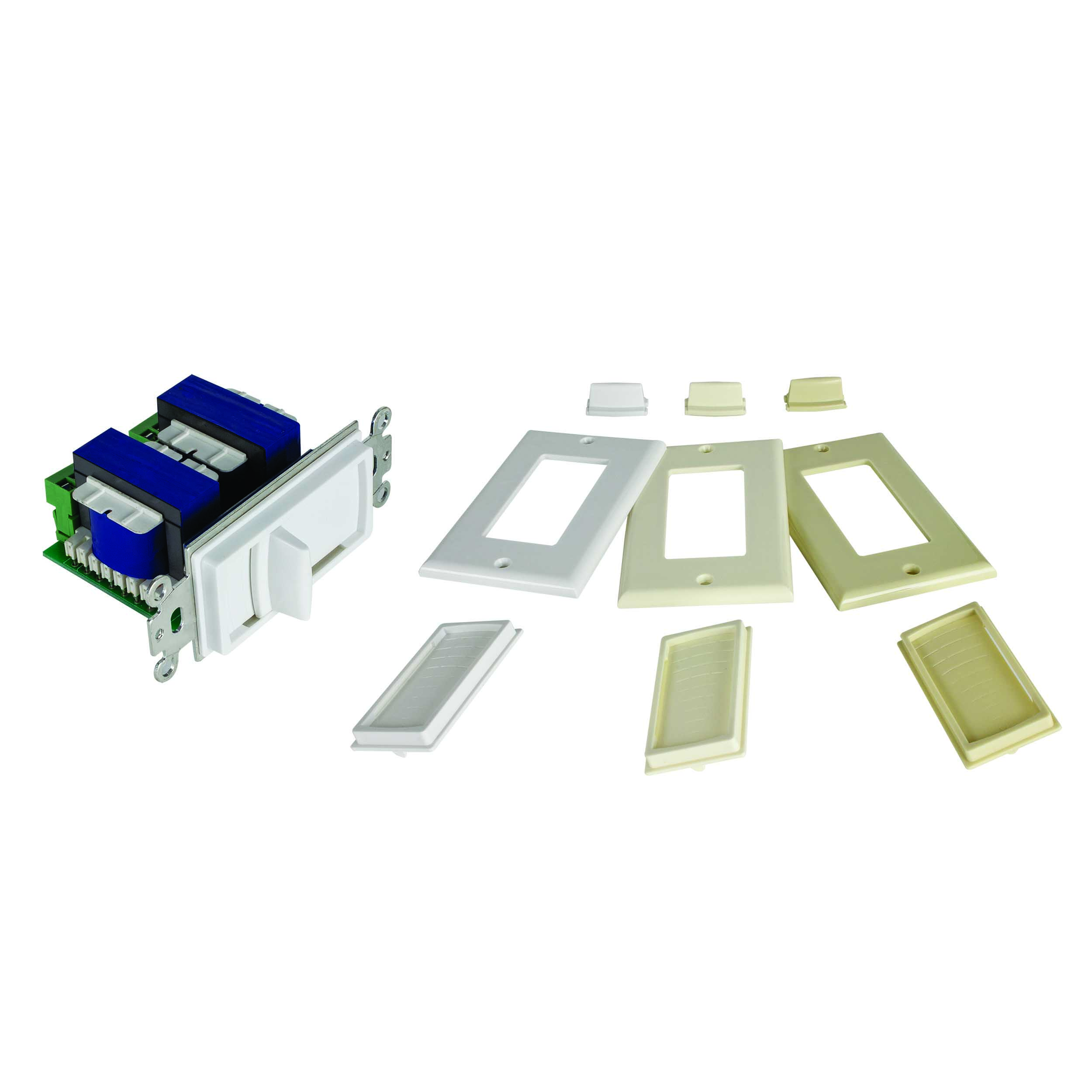 IN-WALL SLIDER VOLUME CONTROL WITH IMPEDANCE ADJUSTMENTS, 100 WATTS