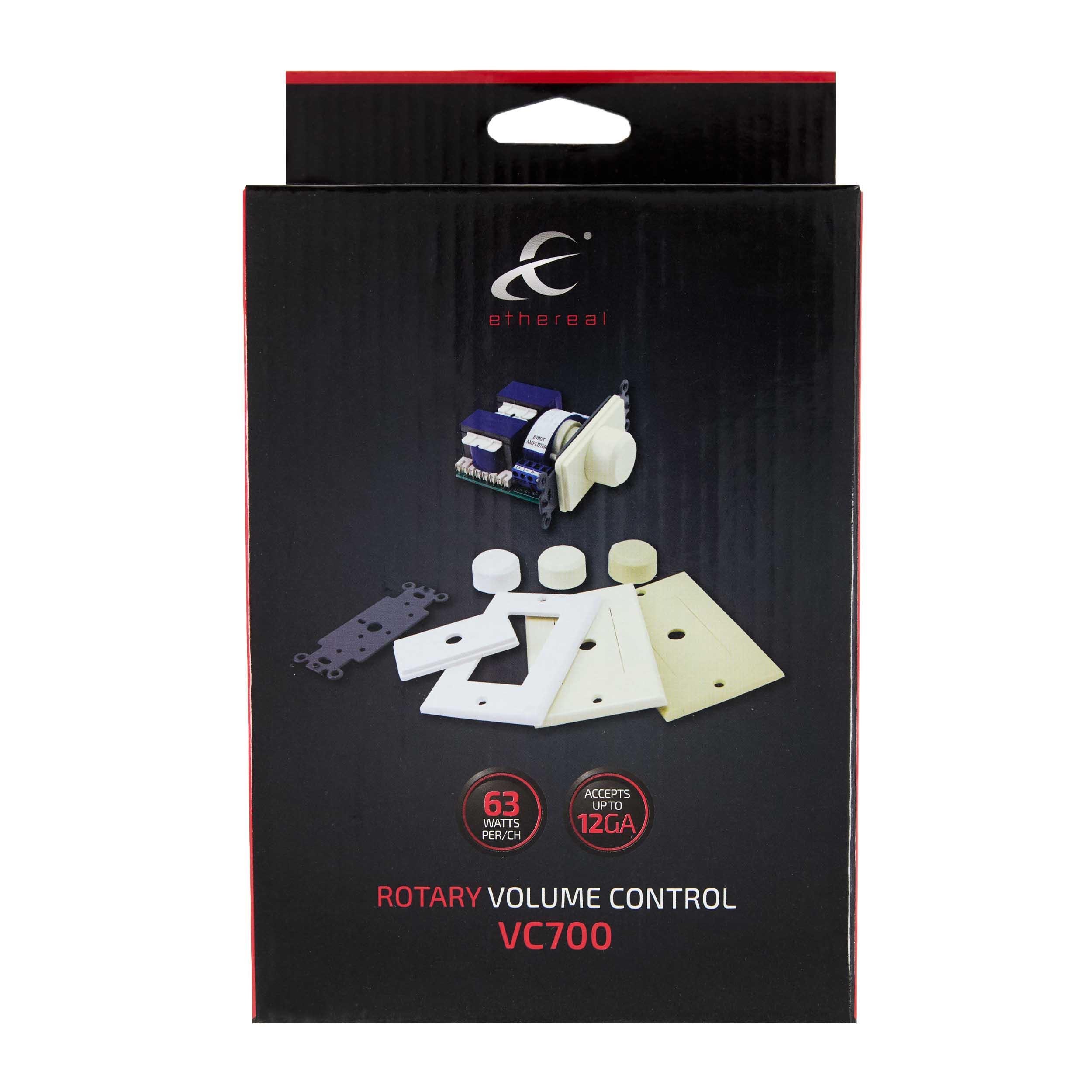 IN-WALL ROTARY VOLUME CONTROL WITH IMPEDANCE ADJUSTMENTS, 126 WATTS