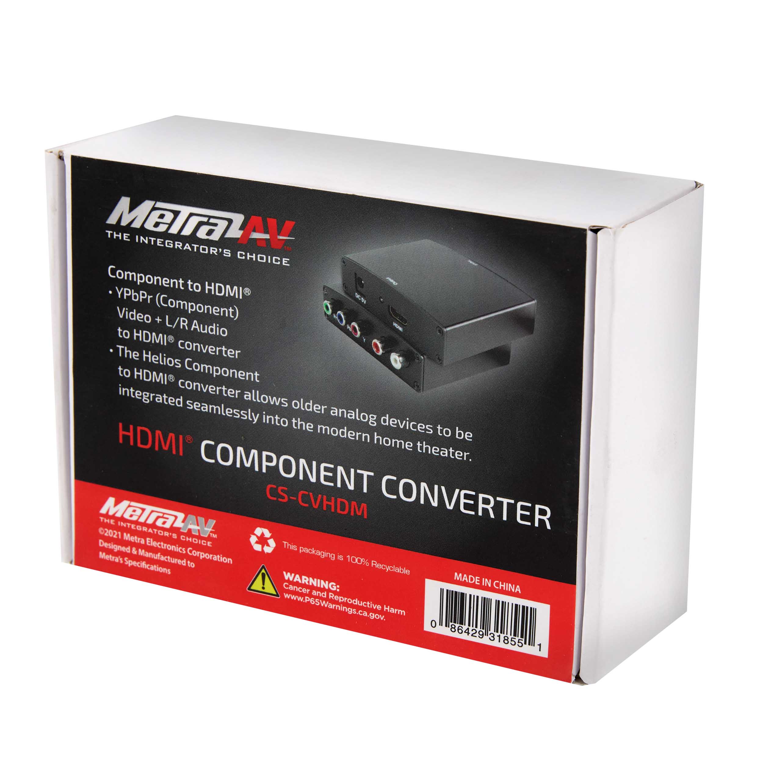 COMPONENT VIDEO & L/R AUDIO TO HDMI CONVERTER